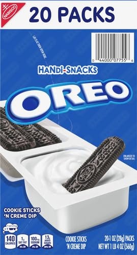 image:imageHandiSnacks OREO Cookie Sticks N Creme Dip Snack Packs 20 Snack PacksChocolate