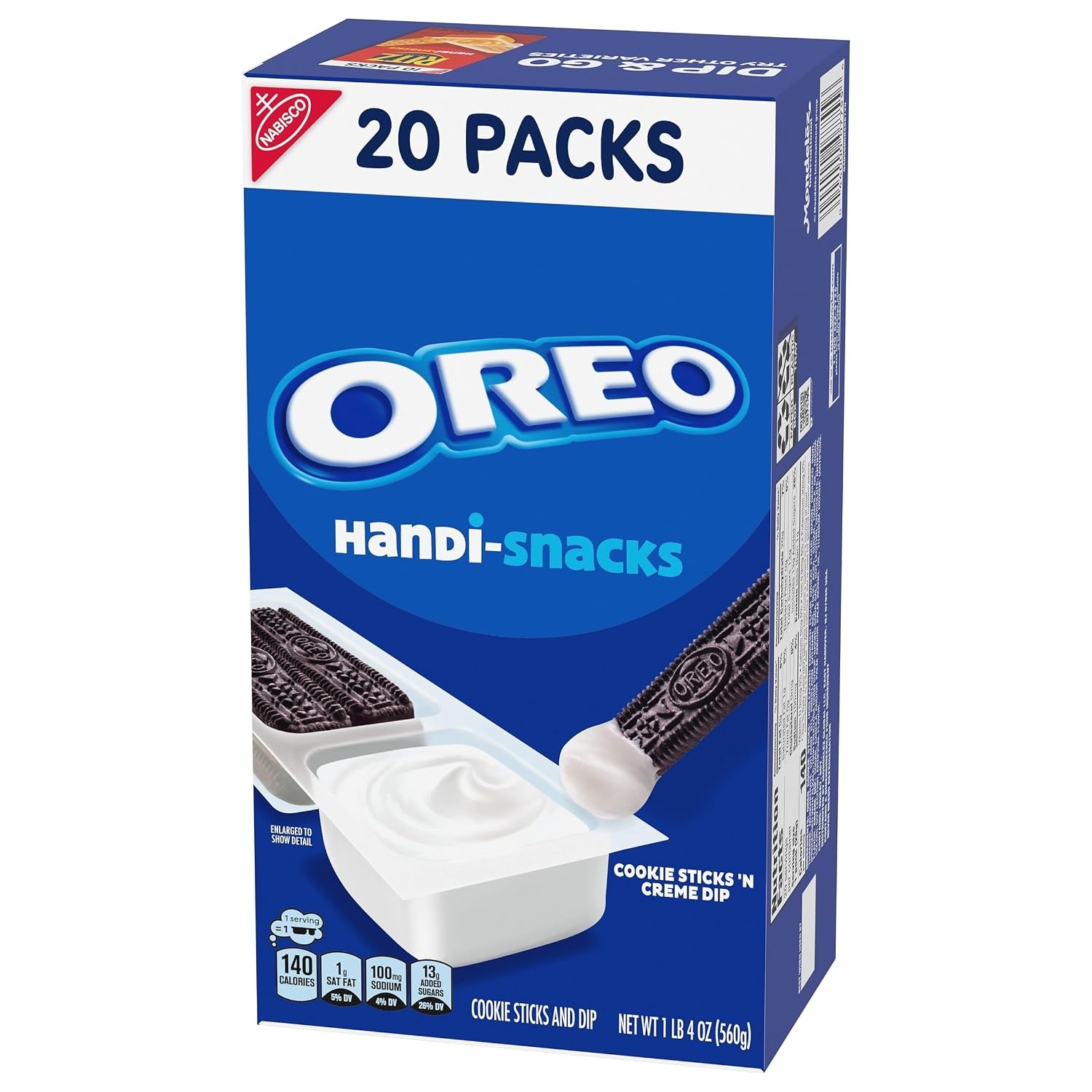 image:imageHandiSnacks OREO Cookie Sticks N Creme Dip Snack Packs 20 Snack PacksChocolate
