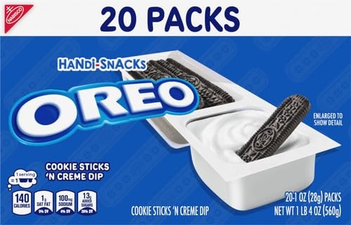 image:imageHandiSnacks OREO Cookie Sticks N Creme Dip Snack Packs 20 Snack PacksChocolate