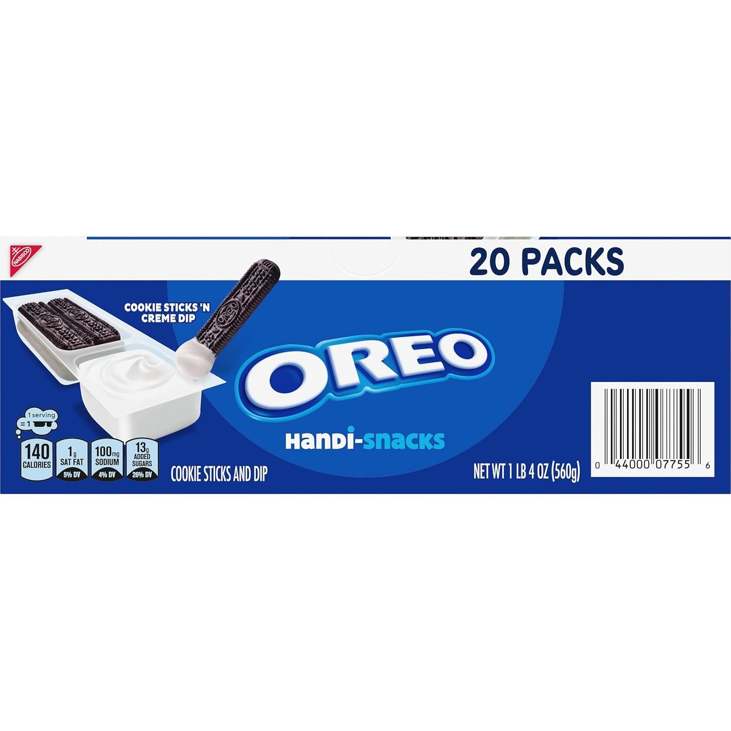 image:imageHandiSnacks OREO Cookie Sticks N Creme Dip Snack Packs 20 Snack PacksChocolate