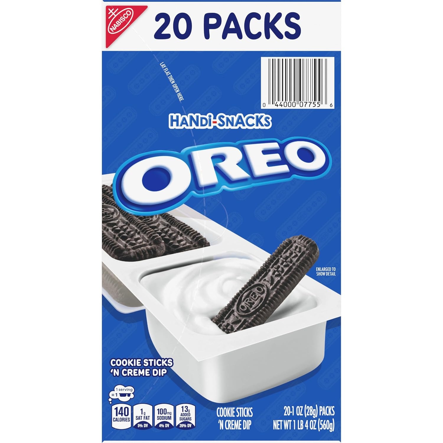 image:imageHandiSnacks OREO Cookie Sticks N Creme Dip Snack Packs 20 Snack PacksChocolate