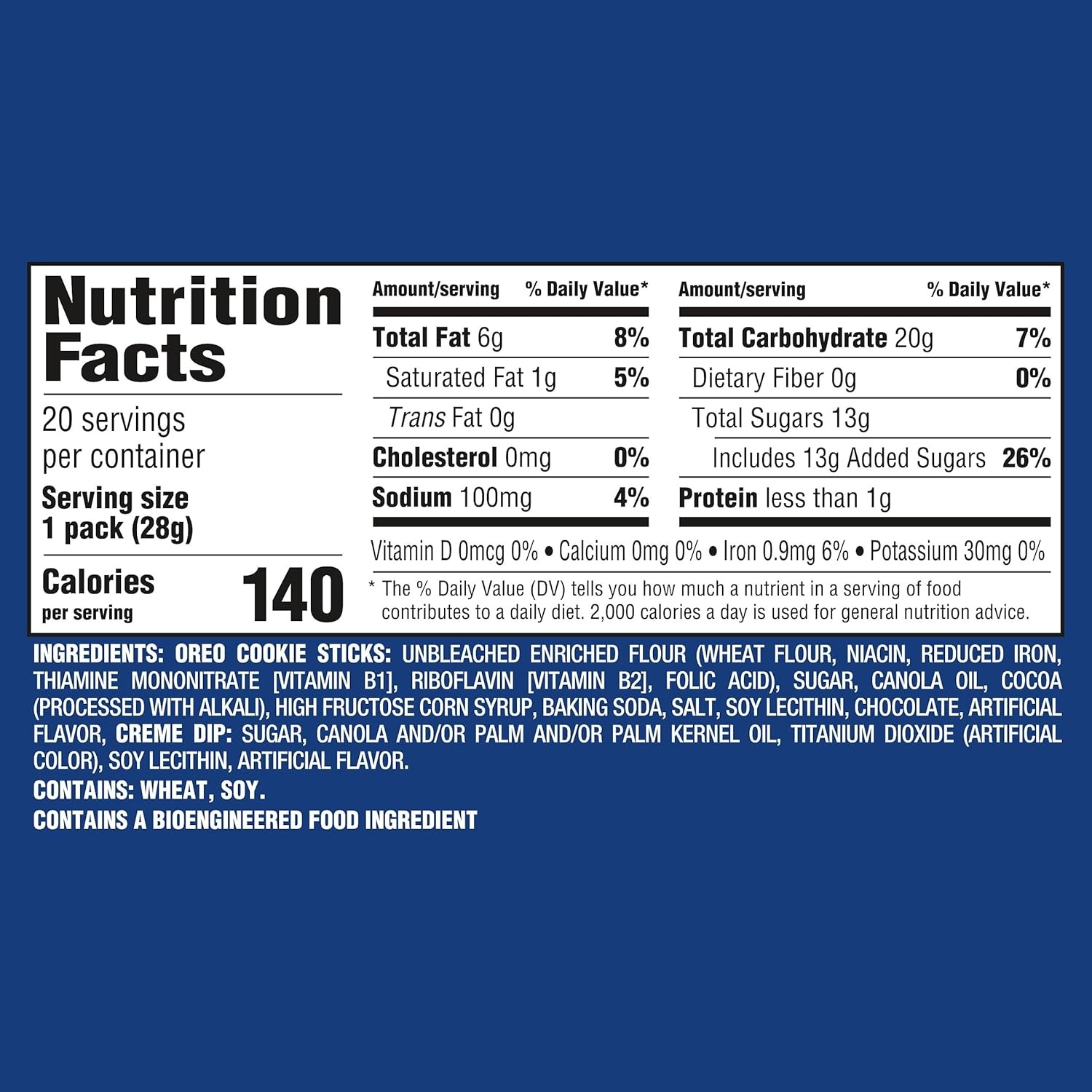 image:imageHandiSnacks OREO Cookie Sticks N Creme Dip Snack Packs 20 Snack PacksChocolate