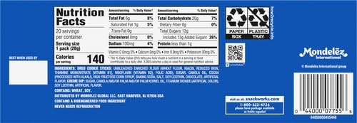 image:imageHandiSnacks OREO Cookie Sticks N Creme Dip Snack Packs 20 Snack PacksChocolate