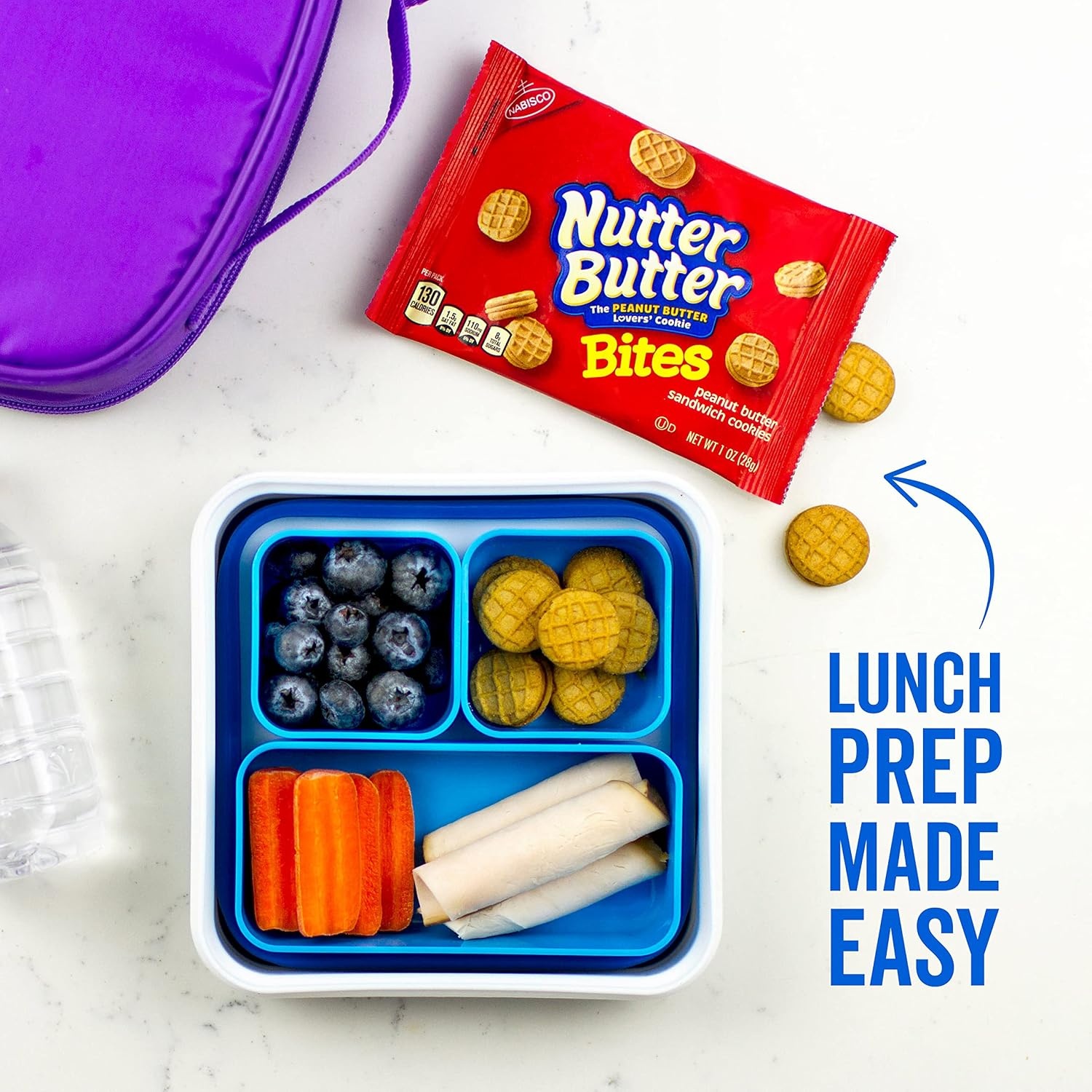 image:imageNabisco Snacks Variety Pack OREO Minis Nutter Butter Bites CHIPS AHOY Minis Cookies and RITZ Bits Cheese Sandwich Crackers 20 Snack Packs1 Ounce Pack of 80
