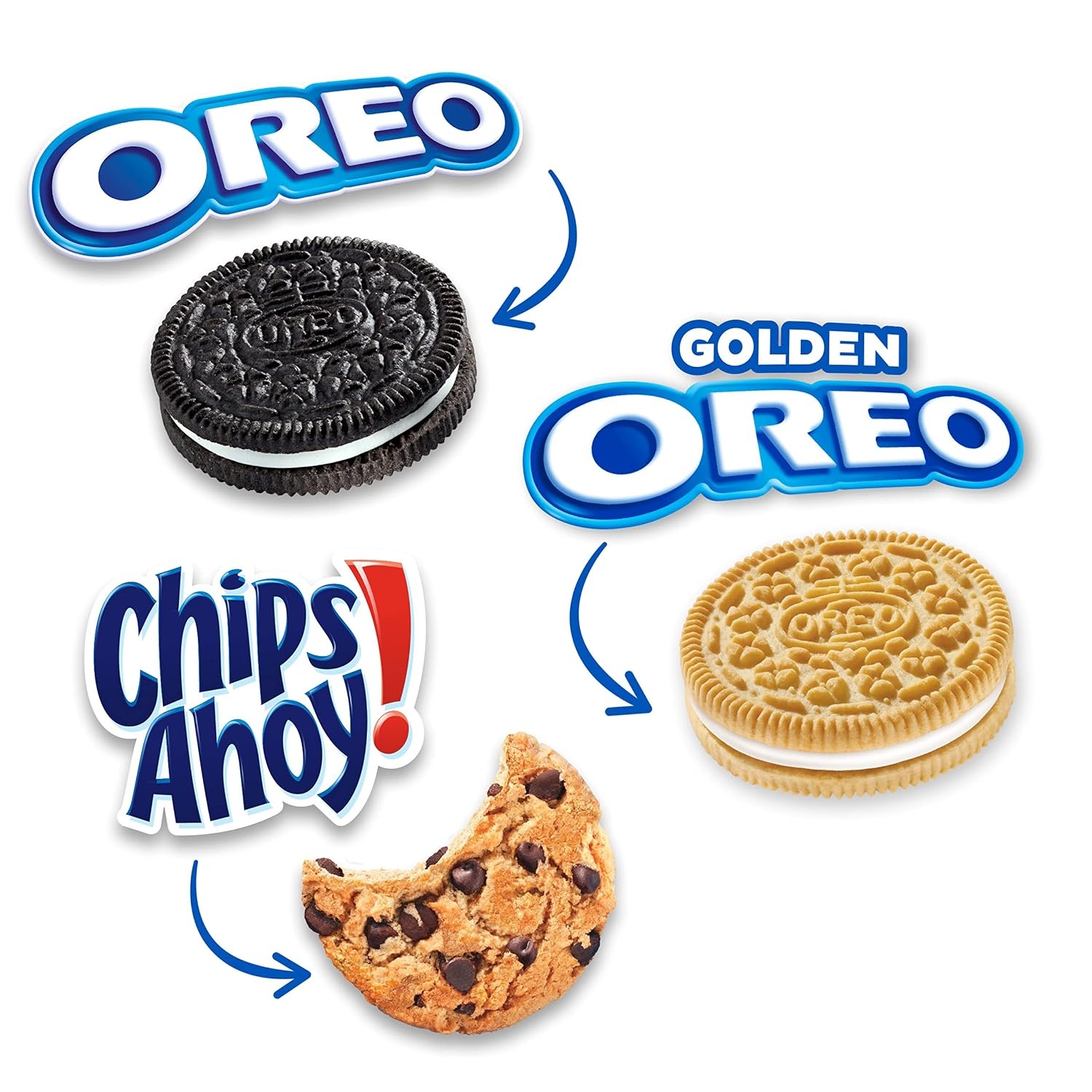 image:imageNabisco Sweet Treats Cookie Variety Pack OREO OREO Golden amp CHIPS AHOY 30 Snack Packs 2 Cookies Per Pack30 Count Pack of 2