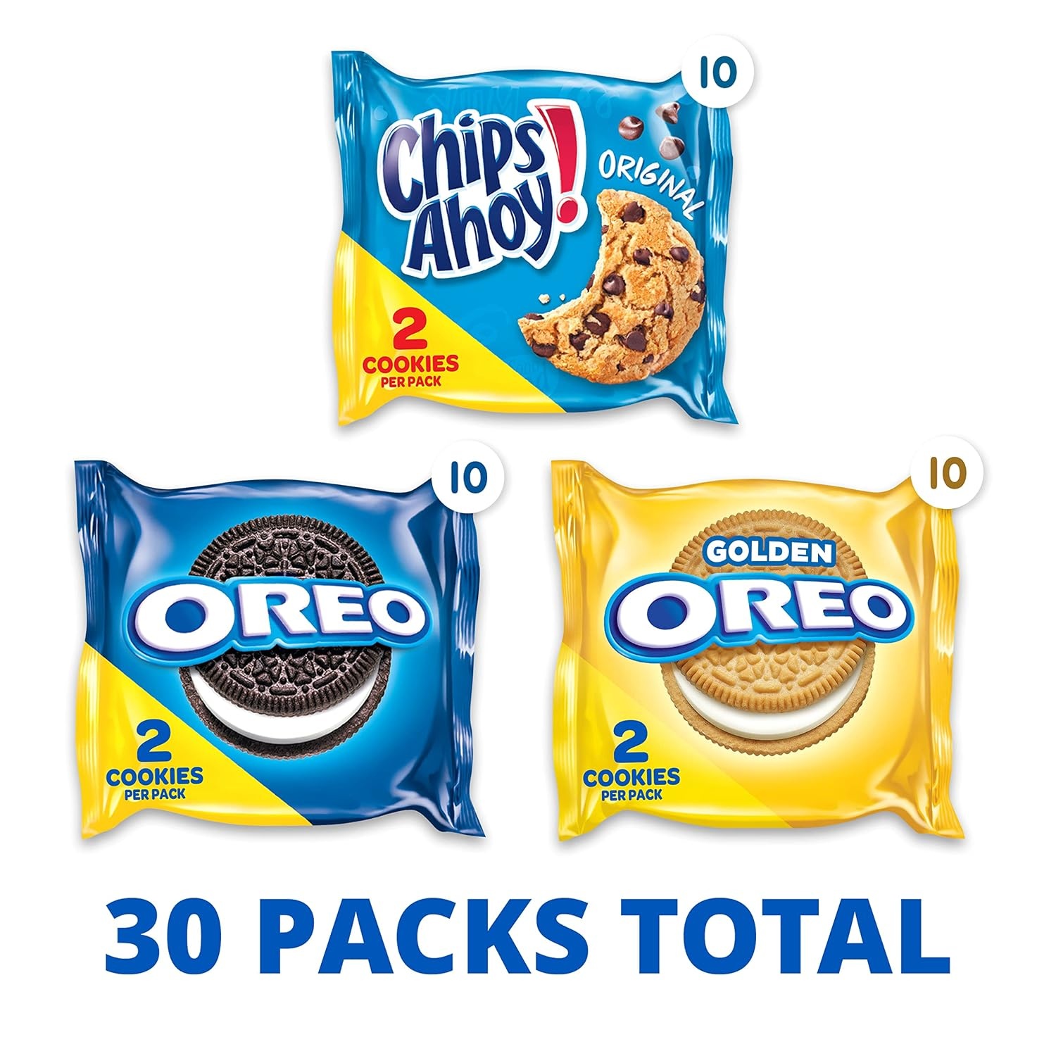 image:imageNabisco Sweet Treats Cookie Variety Pack OREO OREO Golden amp CHIPS AHOY 30 Snack Packs 2 Cookies Per Pack30 Count Pack of 2