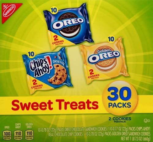 image:imageNabisco Sweet Treats Cookie Variety Pack OREO OREO Golden amp CHIPS AHOY 30 Snack Packs 2 Cookies Per Pack30 Count Pack of 2