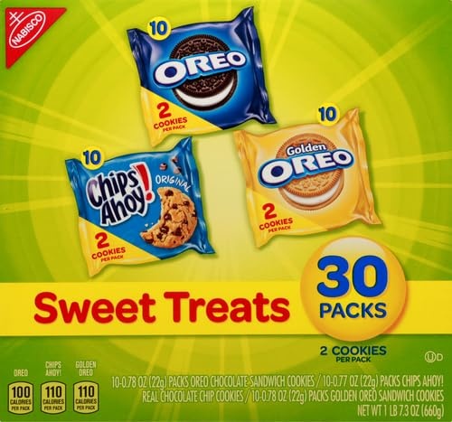 image:imageNabisco Sweet Treats Cookie Variety Pack OREO OREO Golden amp CHIPS AHOY 30 Snack Packs 2 Cookies Per Pack30 Count Pack of 2
