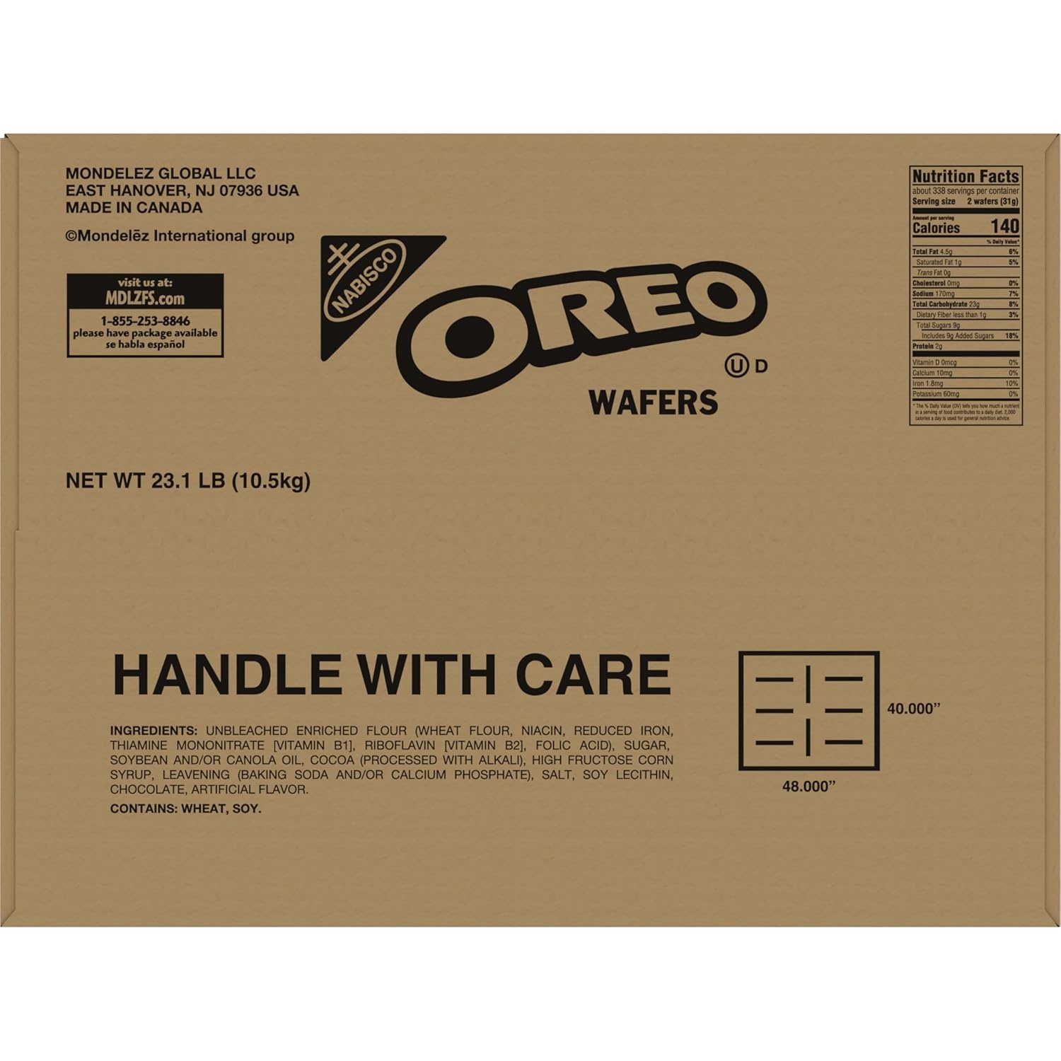 image:imageOREO 3inch Chocolate Wafers 231 lb Box