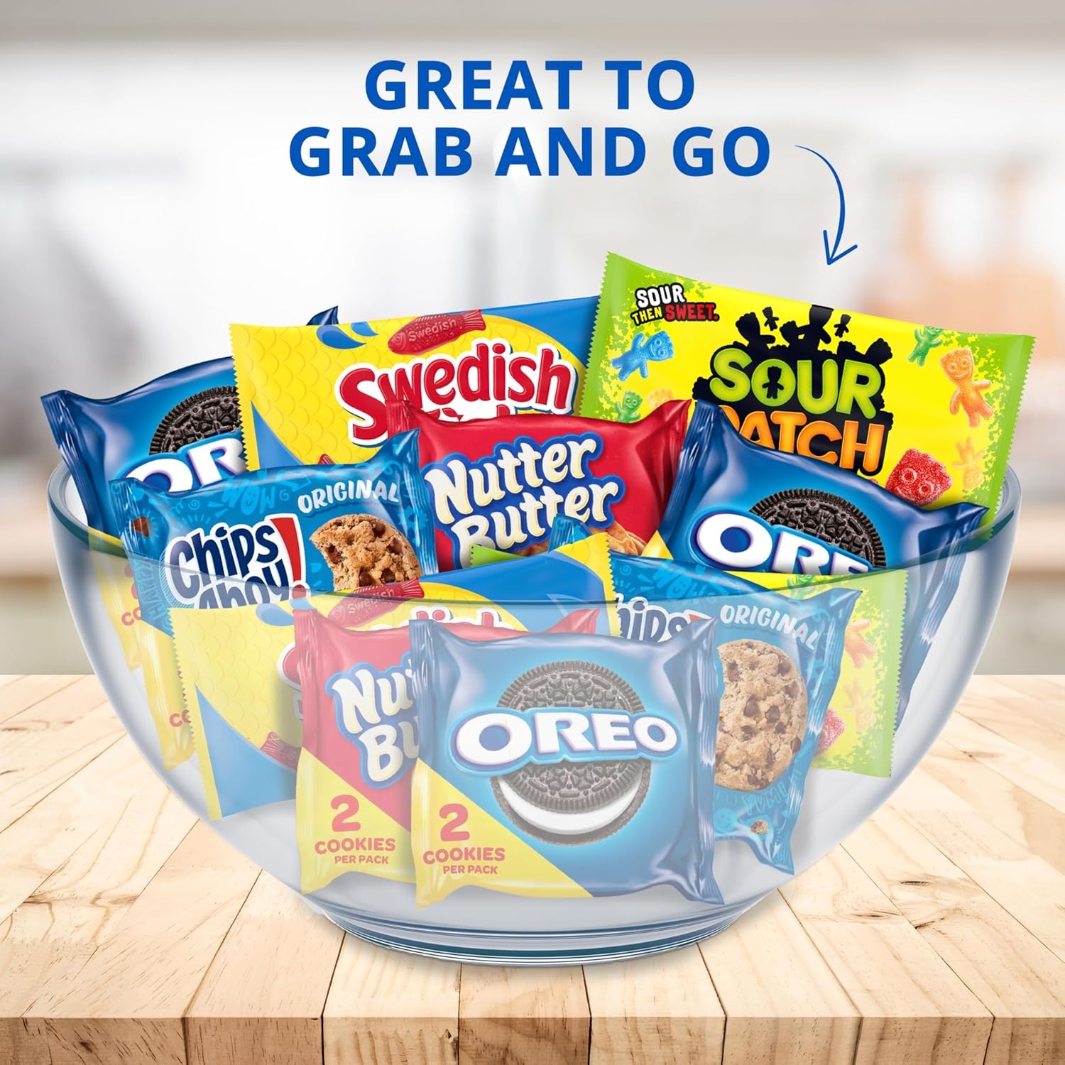 image:imageOREO CHIPS AHOY Nutter Butter SOUR PATCH KIDS amp SWEDISH FISH Candy amp Cookies Variety Pack 40 Snack Packs40 Piece Set Pack of 2