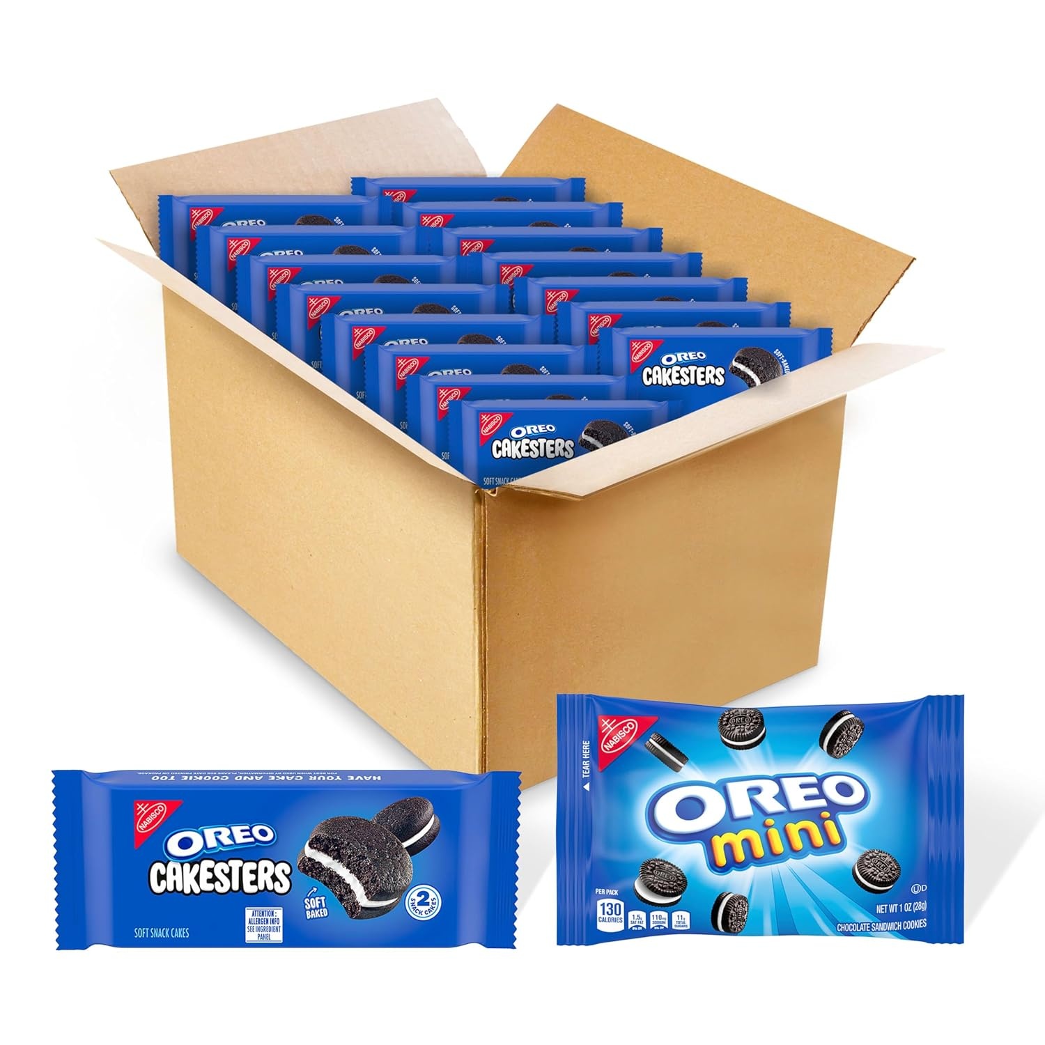 image:imageOREO Cakesters Soft Snack Cakes 35 Count Packs 15 Total Snack Packs Bonus OREO Mini Cookie Snack Pack