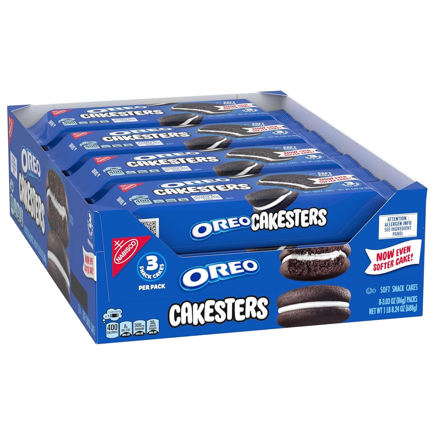 image:imageOREO Cakesters Soft Snack Cakes 8303 oz Snack Packs303 Ounce Pack of 8