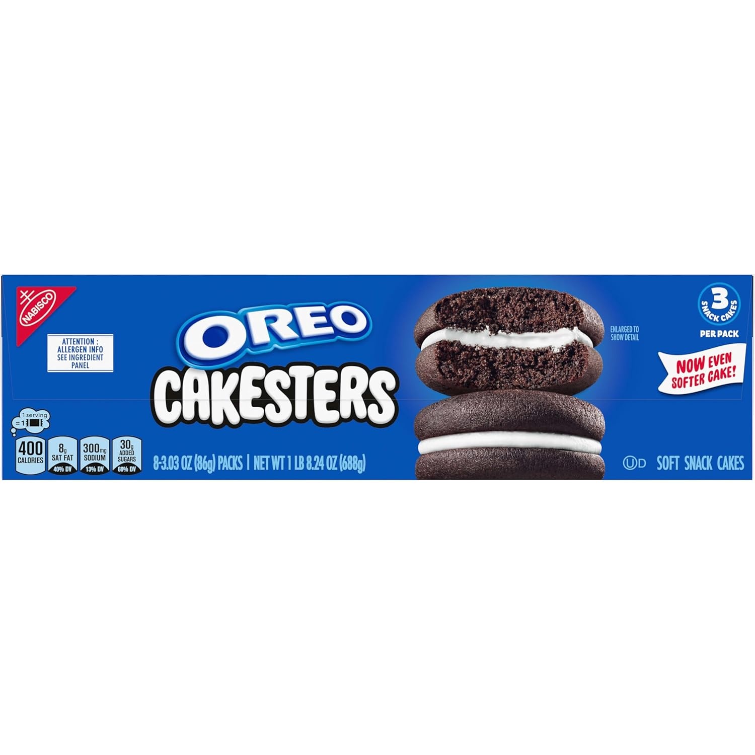 image:imageOREO Cakesters Soft Snack Cakes 8303 oz Snack Packs303 Ounce Pack of 8