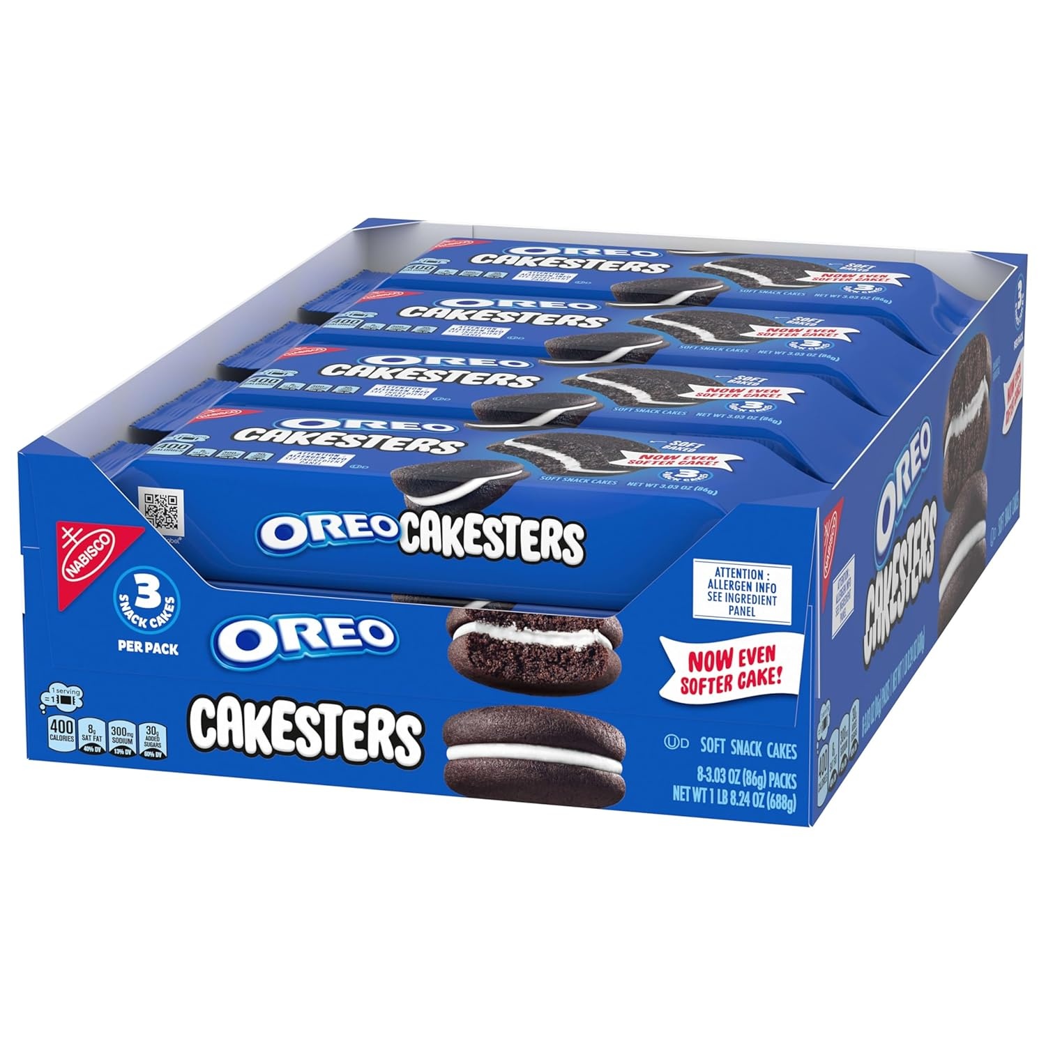 image:imageOREO Cakesters Soft Snack Cakes 8303 oz Snack Packs303 Ounce Pack of 8