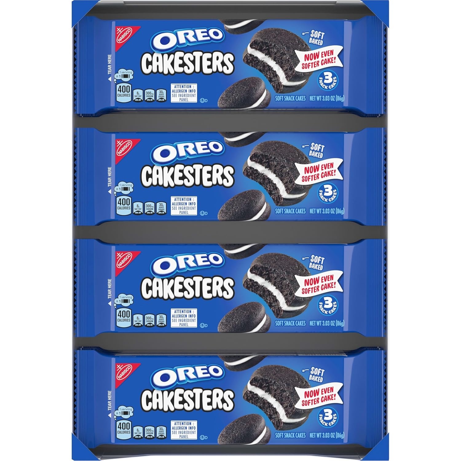 image:imageOREO Cakesters Soft Snack Cakes 8303 oz Snack Packs303 Ounce Pack of 8
