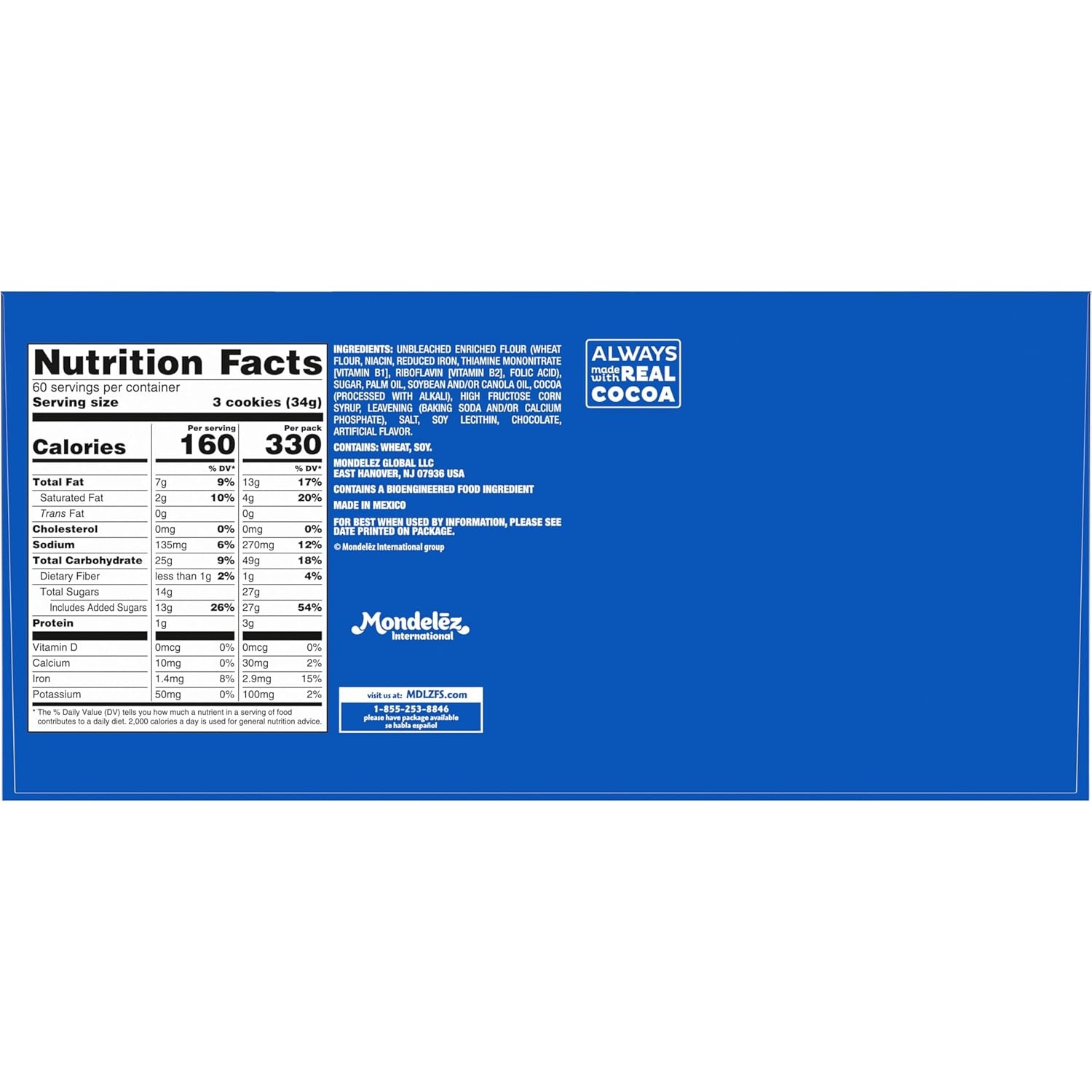 image:imageOREO Chocolate Sandwich Cookies 120 Snack Packs 6 Cookies Per Pack 4 Boxes