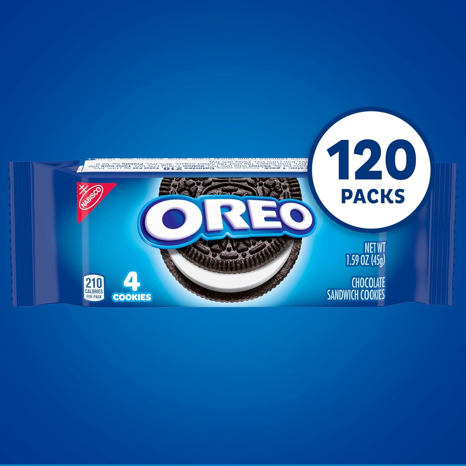 image:imageOREO Chocolate Sandwich Cookies 30 Snack Packs 4 Cookies Per Pack30 Count Pack of 4