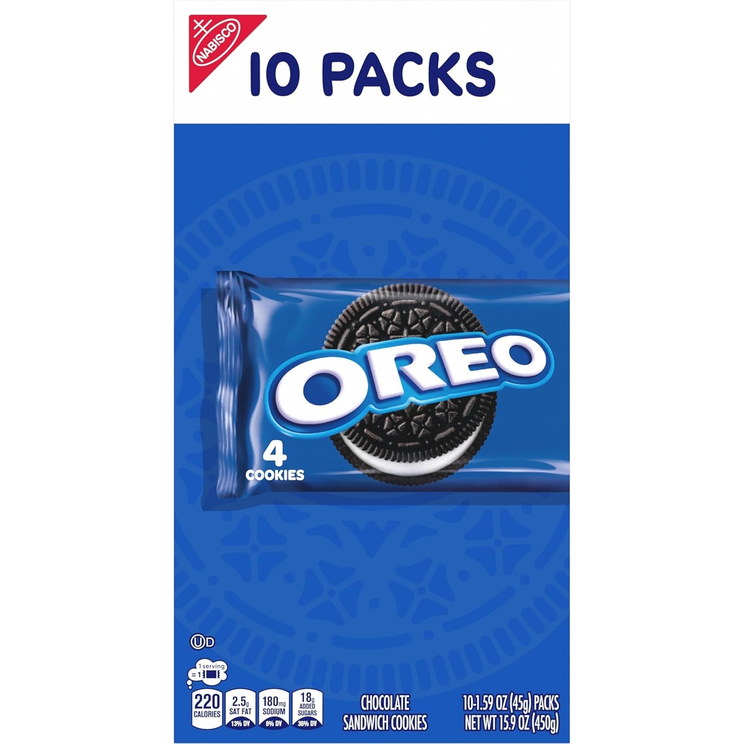 image:imageOREO Chocolate Sandwich Cookies 40 Snack Packs 4 Cookies Per Pack 4 BoxesNEW