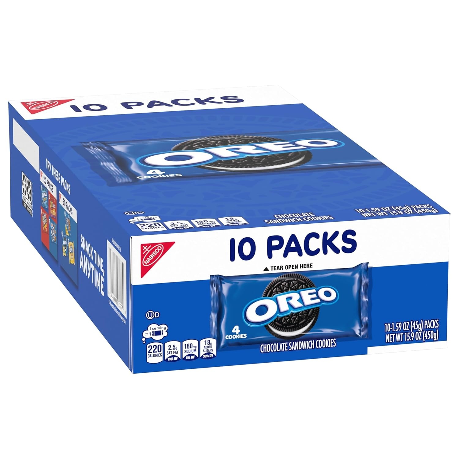 image:imageOREO Chocolate Sandwich Cookies 40 Snack Packs 4 Cookies Per Pack 4 BoxesNEW