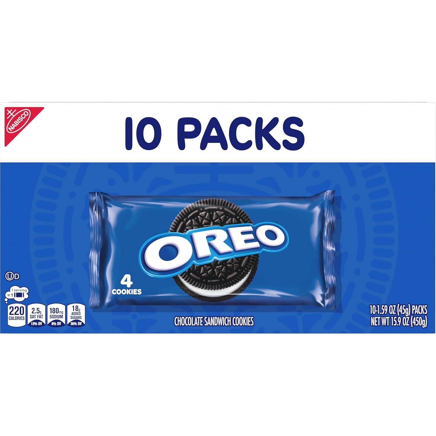 image:imageOREO Chocolate Sandwich Cookies 40 Snack Packs 4 Cookies Per Pack 4 BoxesNEW