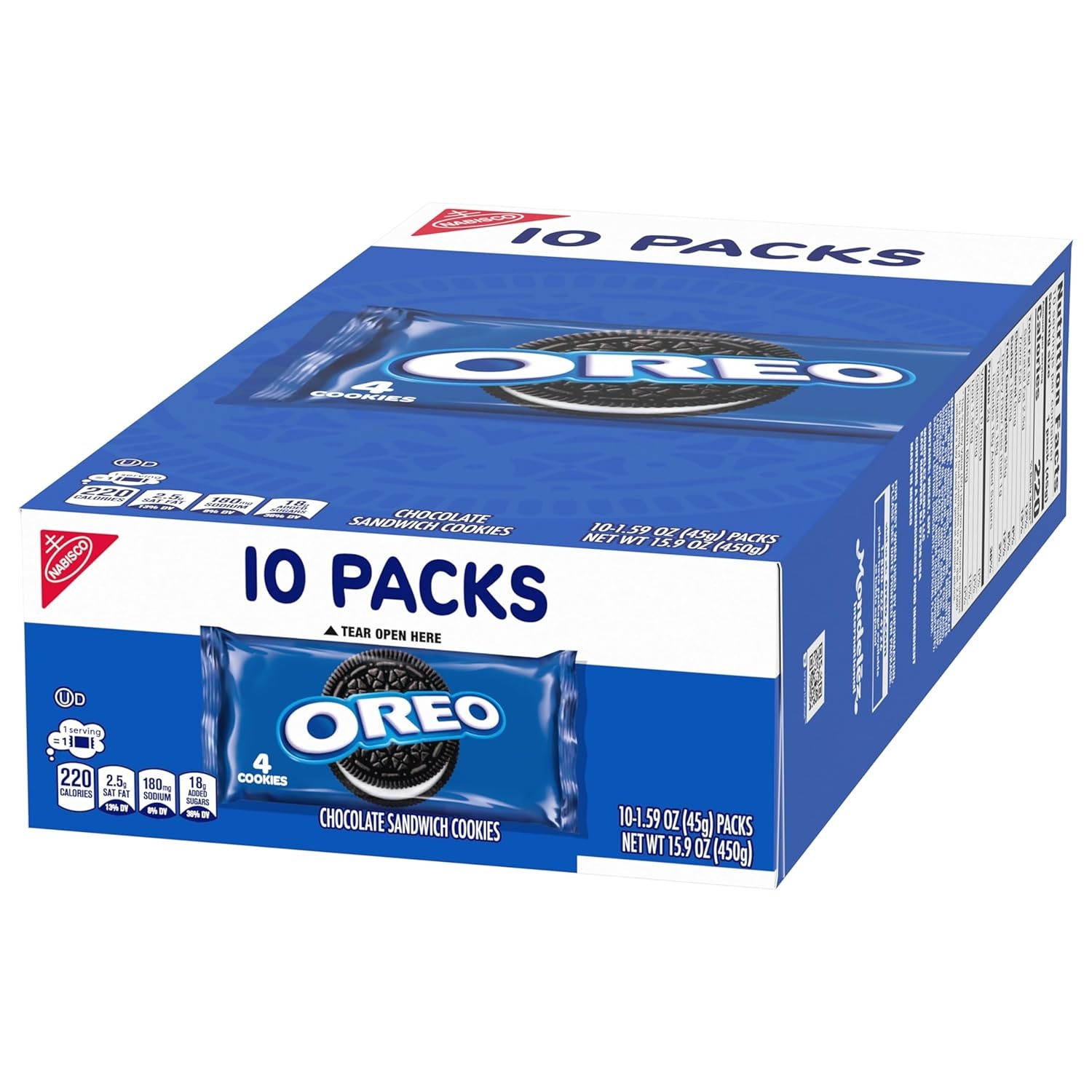 image:imageOREO Chocolate Sandwich Cookies 40 Snack Packs 4 Cookies Per Pack 4 BoxesNEW