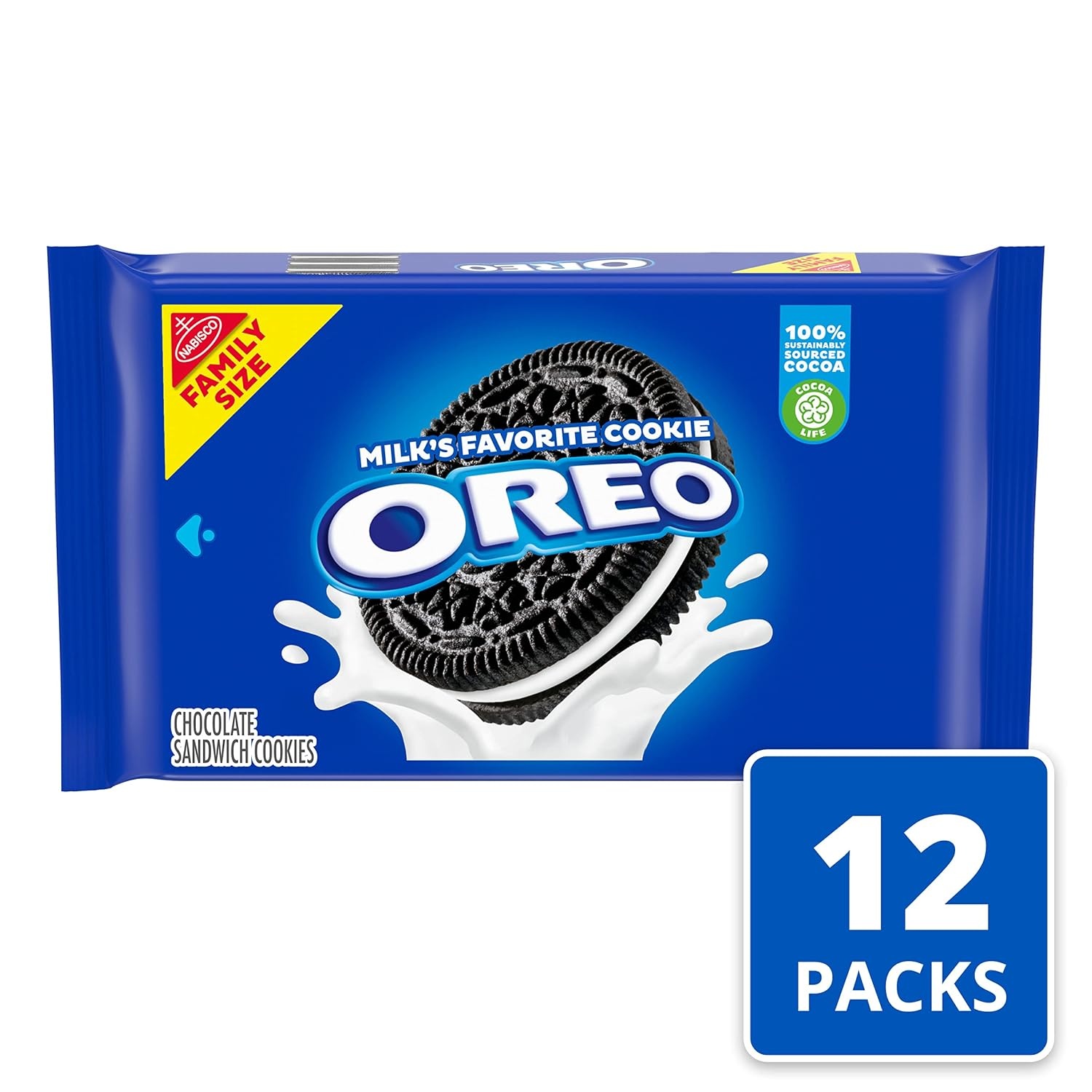 image:imageOREO Chocolate Sandwich Cookies Family Size 12191 oz Packs