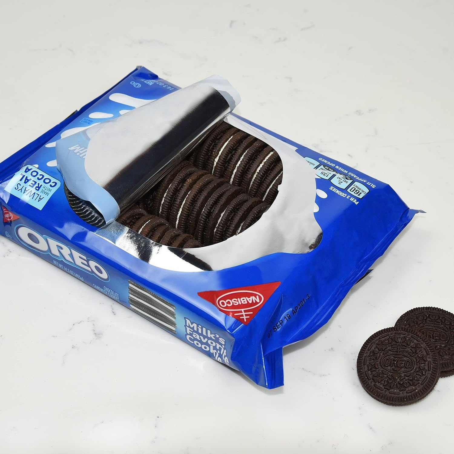 image:imageOREO Chocolate Sandwich Cookies Family Size 12191 oz Packs