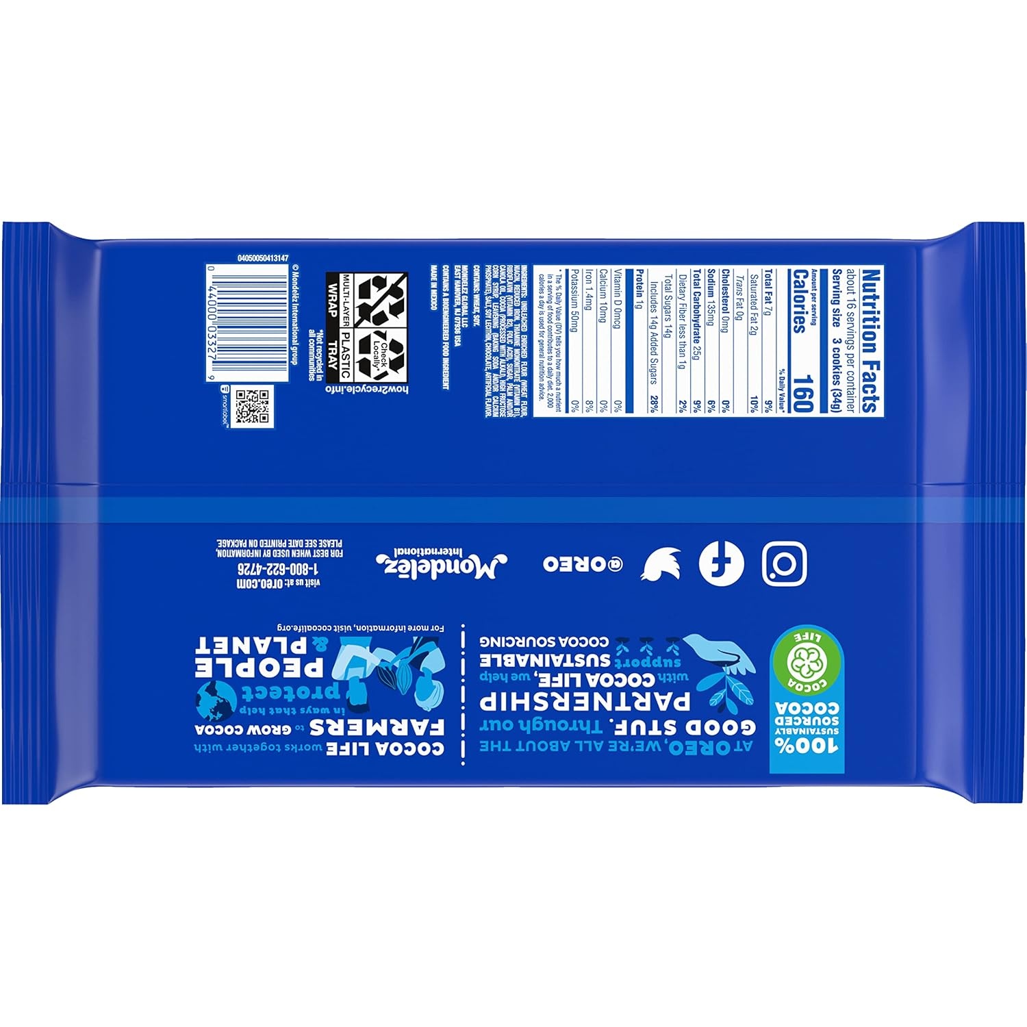 image:imageOREO Chocolate Sandwich Cookies Family Size 12191 oz Packs