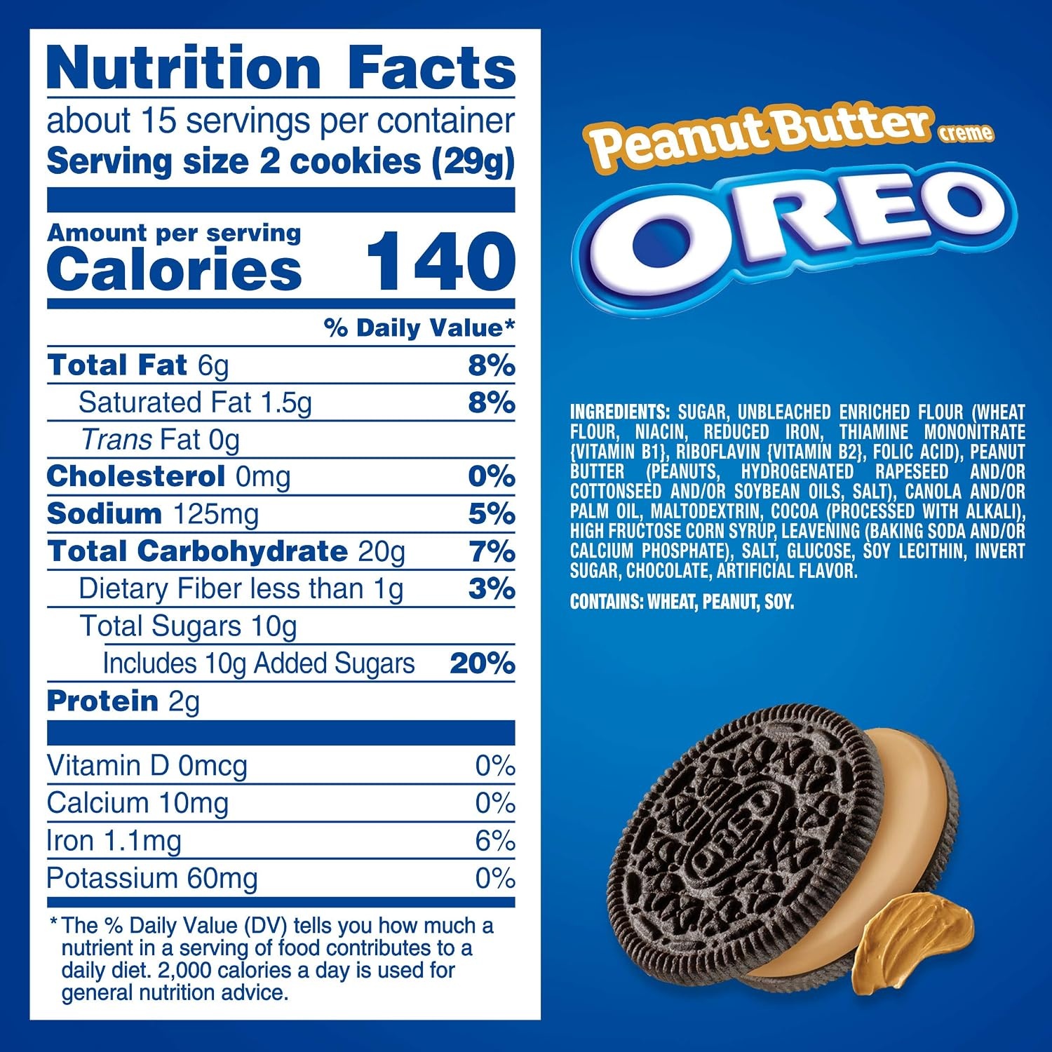 image:imageOREO Chocolate Sandwich Cookies Family Size 3 PacksCHOCOLATE PEANUT BUTTER