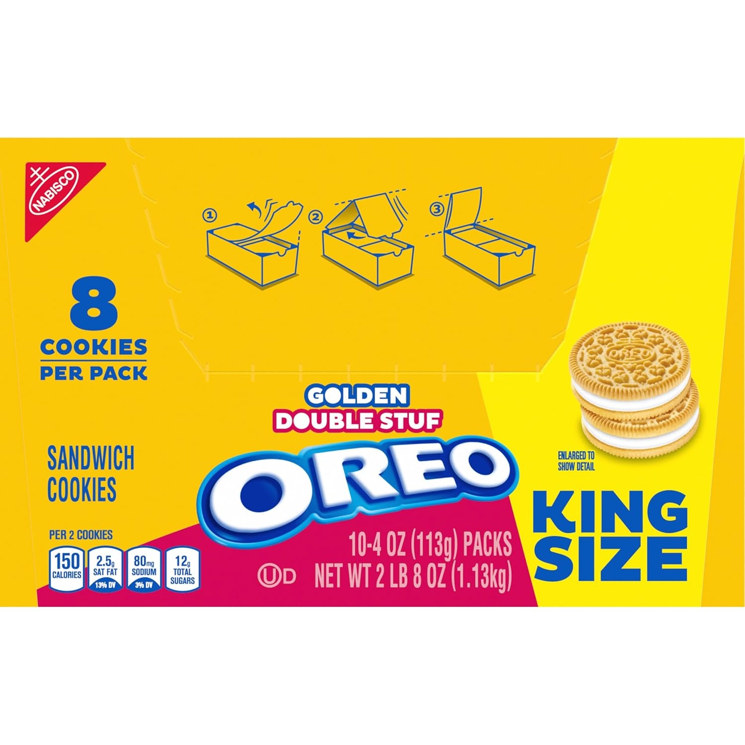 image:imageOREO Chocolate Sandwich Cookies Family Size 3 PacksDouble Stuf Golden