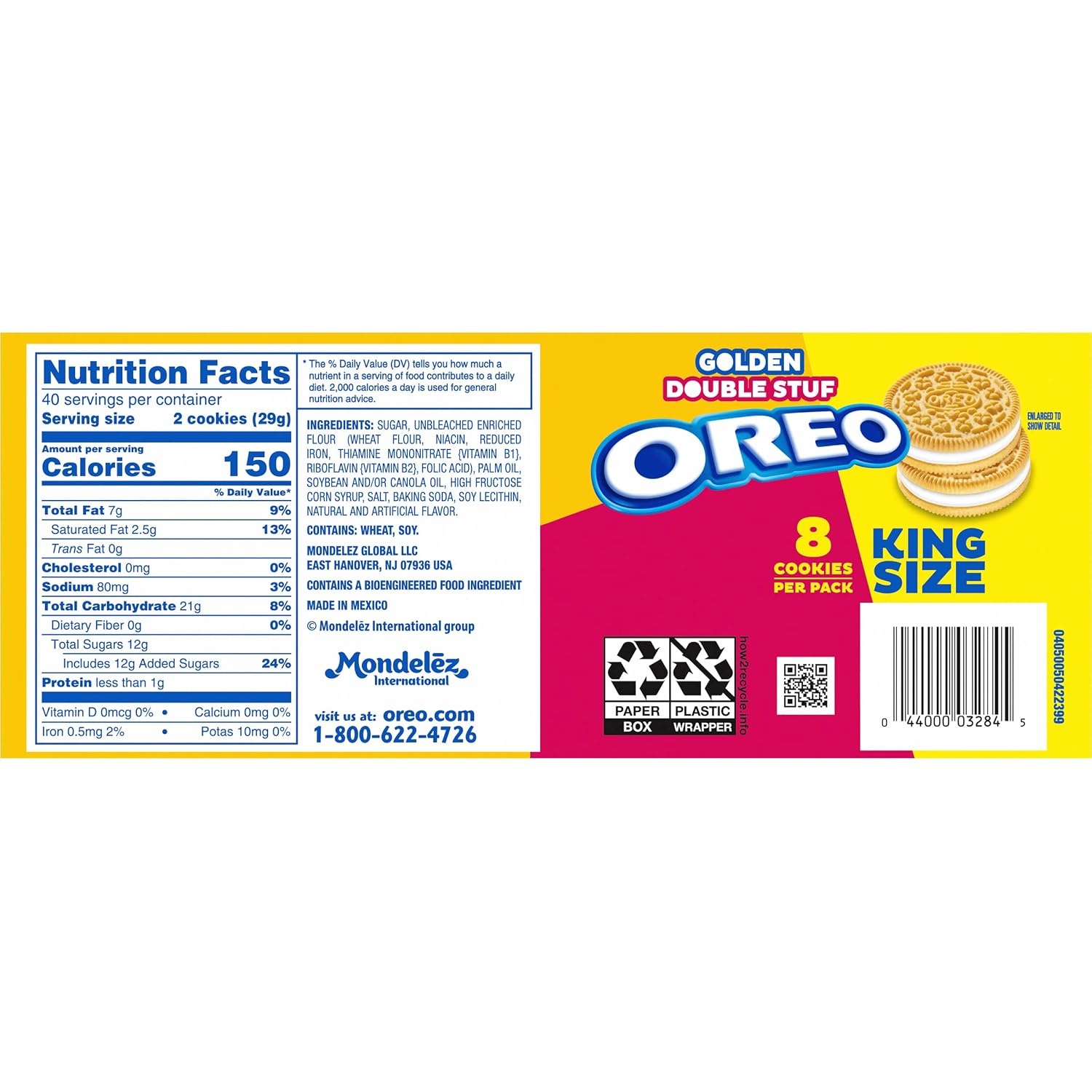 image:imageOREO Chocolate Sandwich Cookies Family Size 3 PacksDouble Stuf Golden