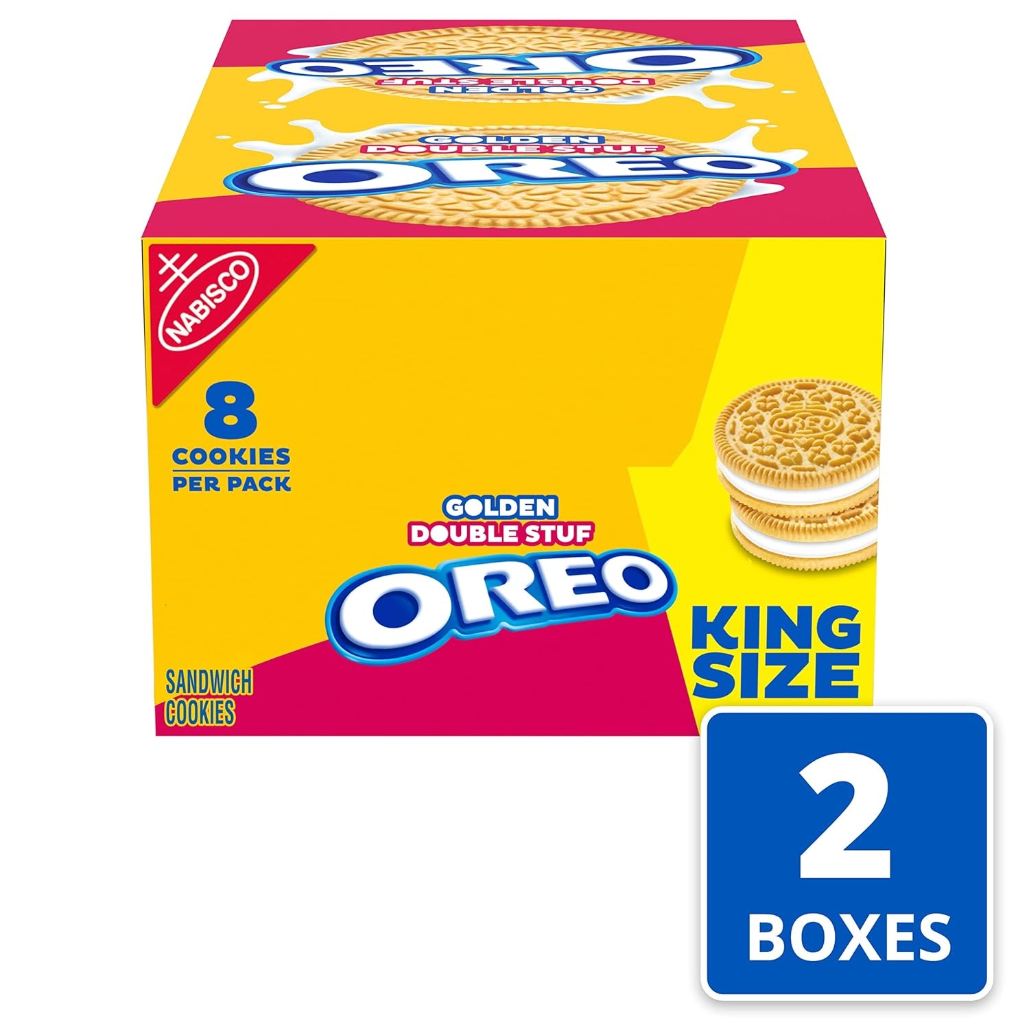 image:imageOREO Chocolate Sandwich Cookies Family Size 3 PacksDouble Stuf Golden