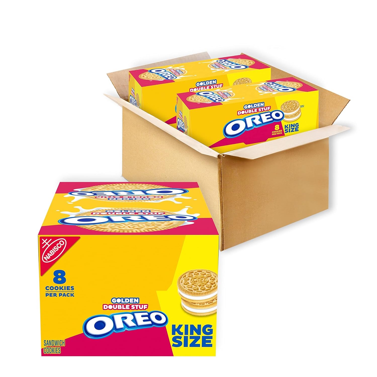 image:imageOREO Chocolate Sandwich Cookies Family Size 3 PacksDouble Stuf Golden