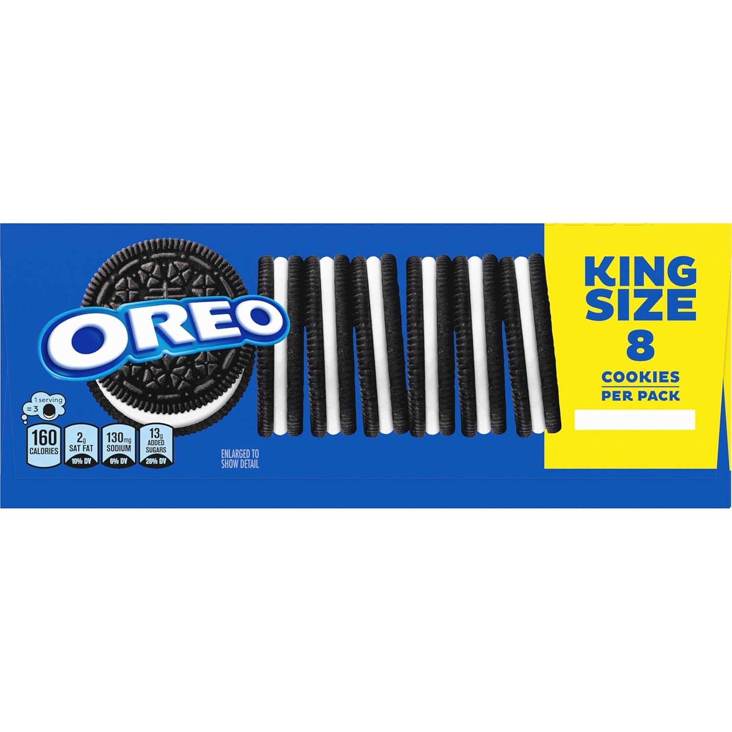 image:imageOREO Chocolate Sandwich Cookies King Size 12 Snack Packs 8 Cookies Per Pack