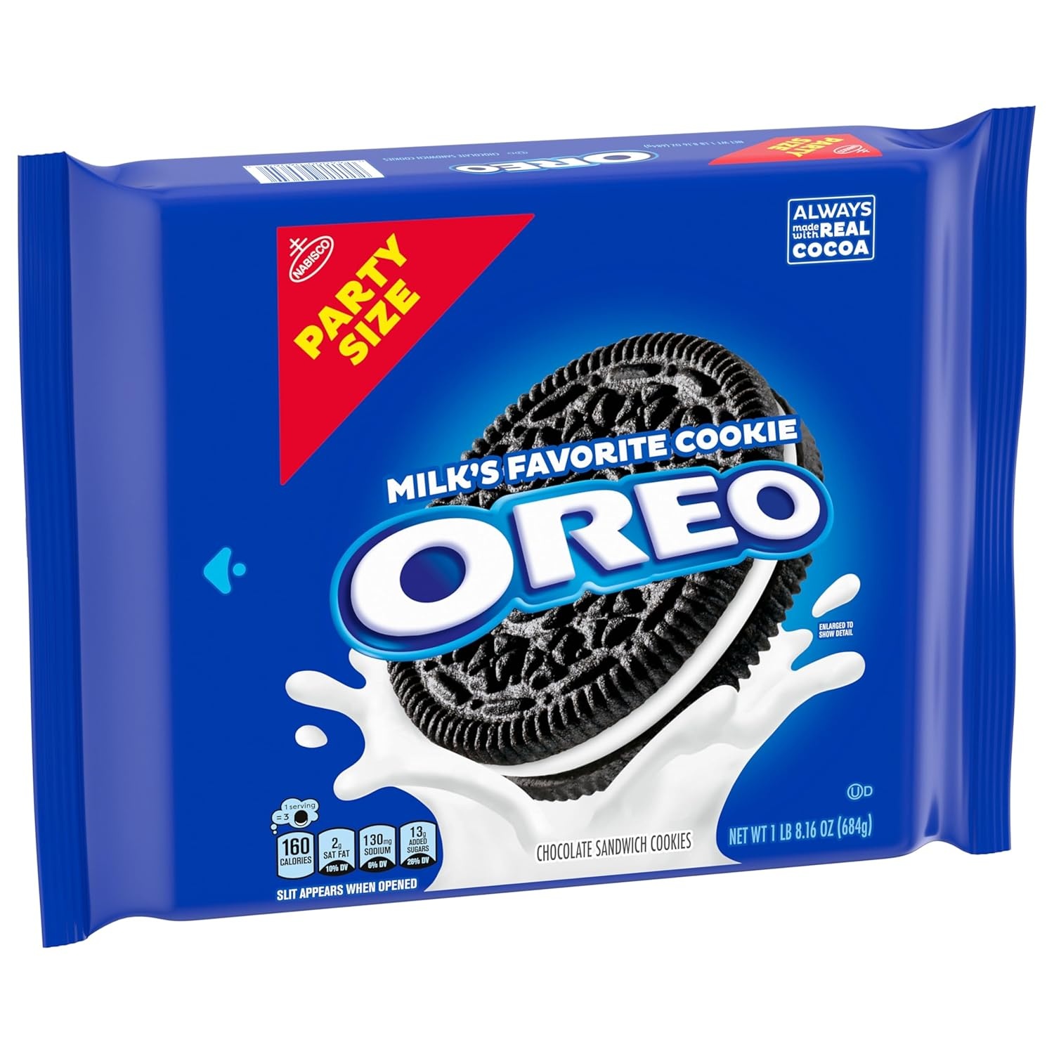 image:imageOREO Chocolate Sandwich Cookies Party Size 2416 oz2416 Ounce Pack of 1