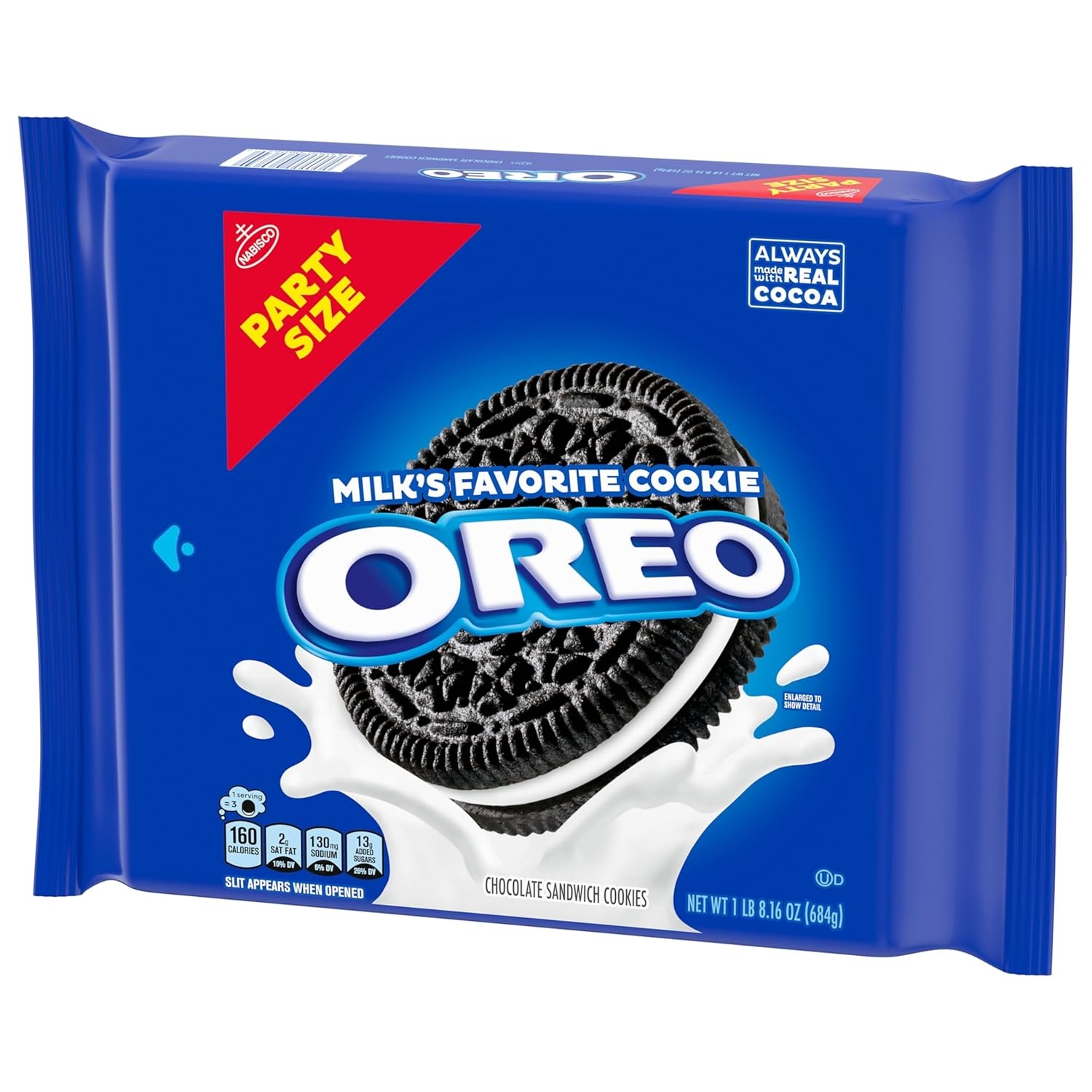 image:imageOREO Chocolate Sandwich Cookies Party Size 2416 oz2416 Ounce Pack of 1