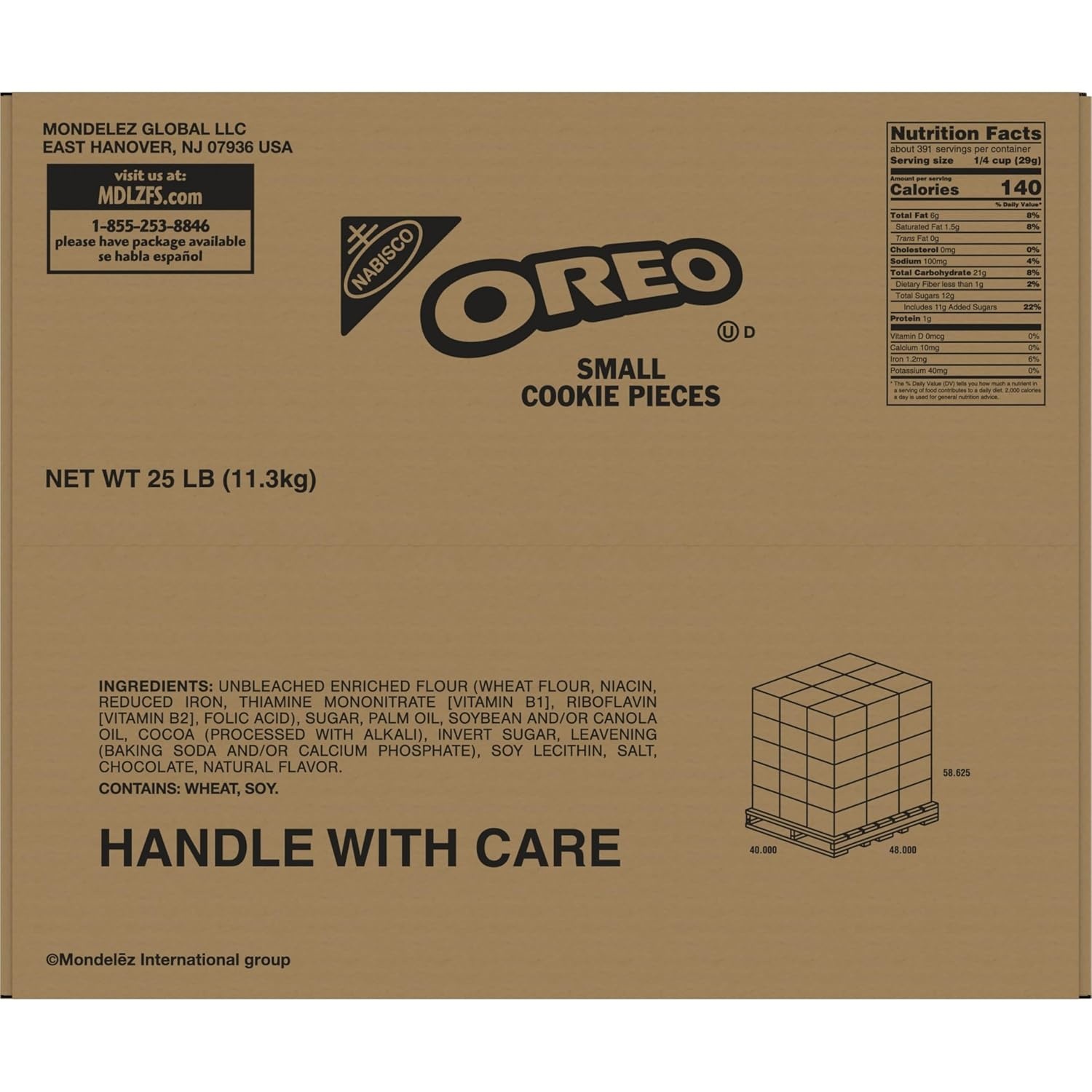 image:imageOREO Chocolate Sandwich Cookies Small Cookie Pieces 25 lb Box
