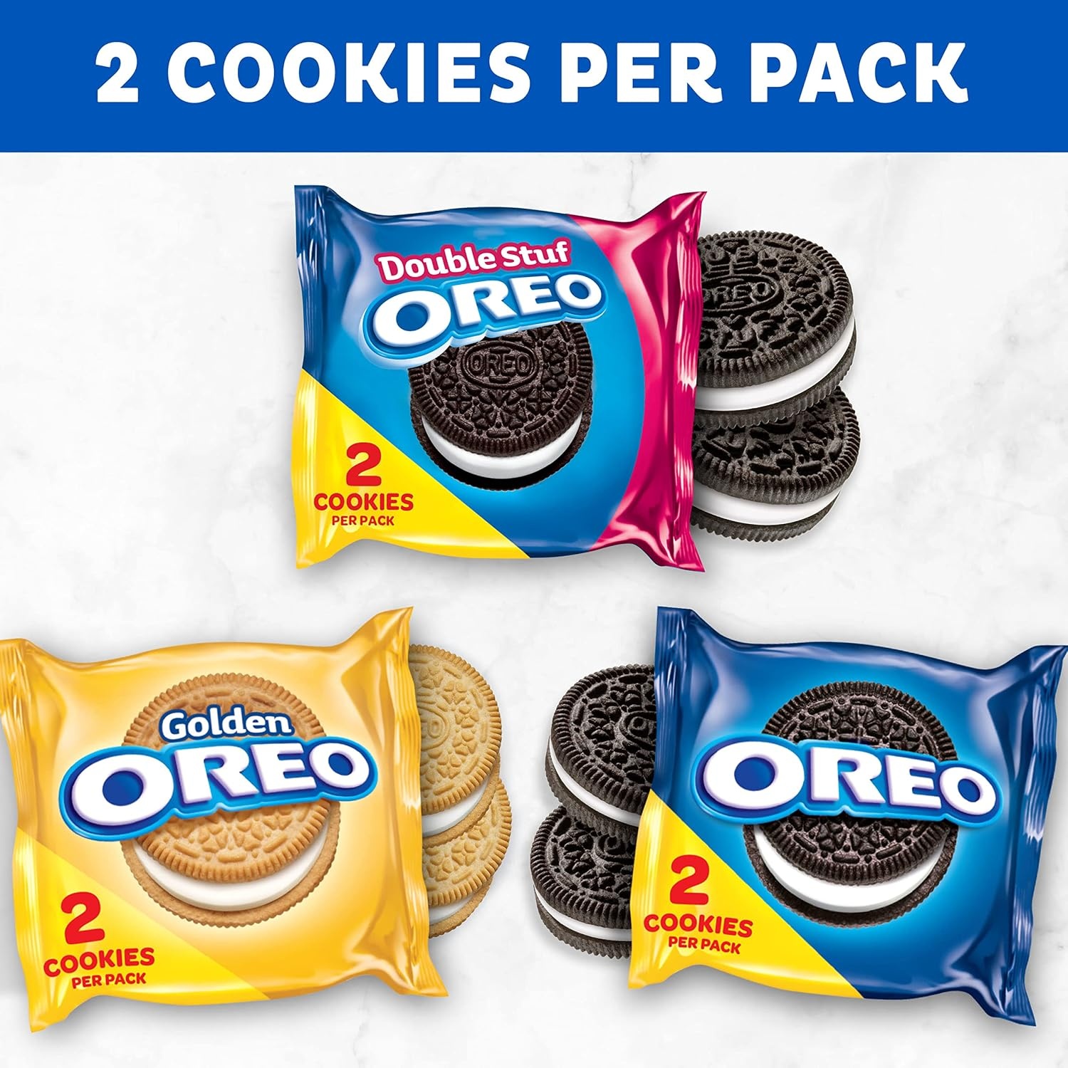 image:imageOREO Cookies Variety Pack with Original Golden Double Stuf amp Thins 56 Snack Packs