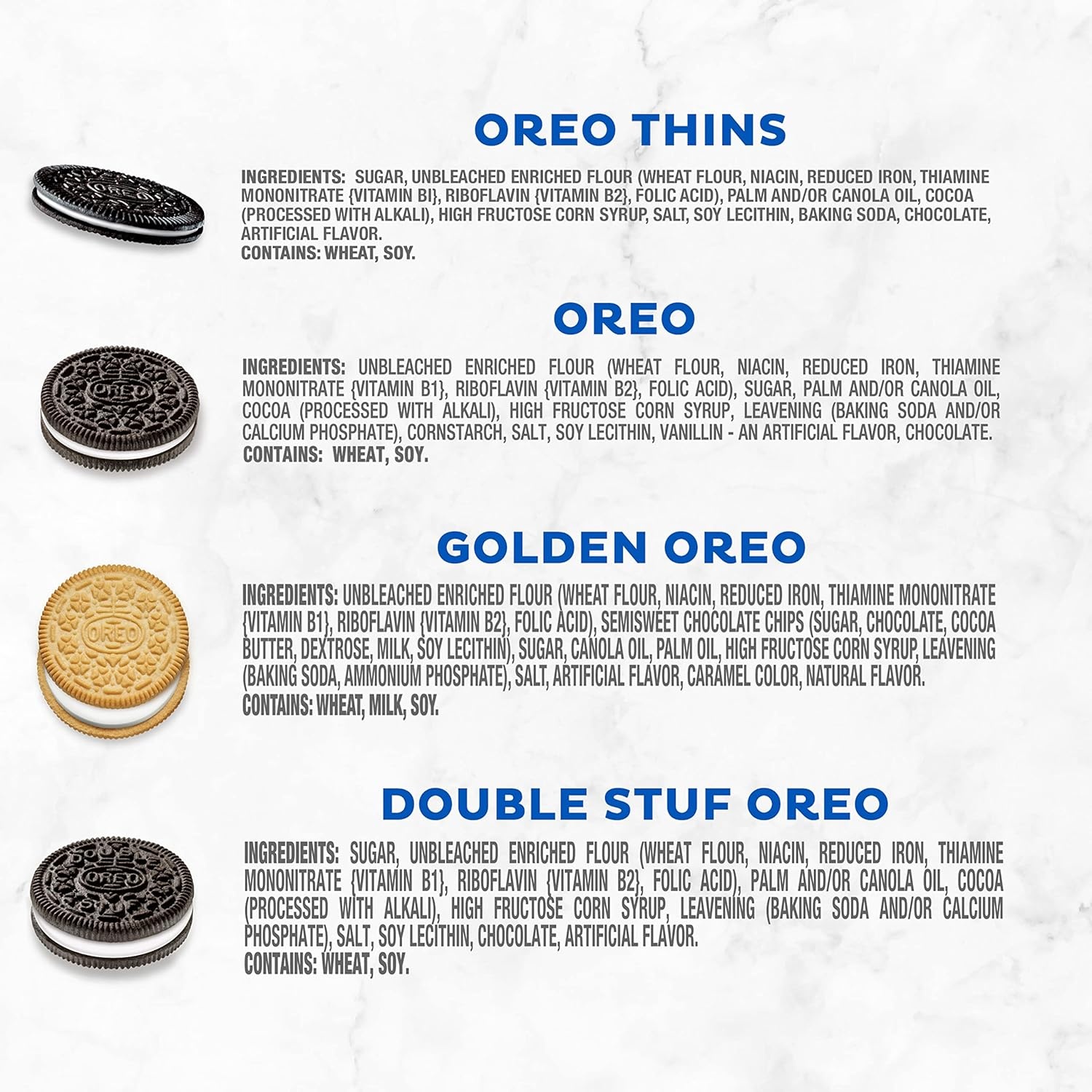 image:imageOREO Cookies Variety Pack with Original Golden Double Stuf amp Thins 56 Snack Packs