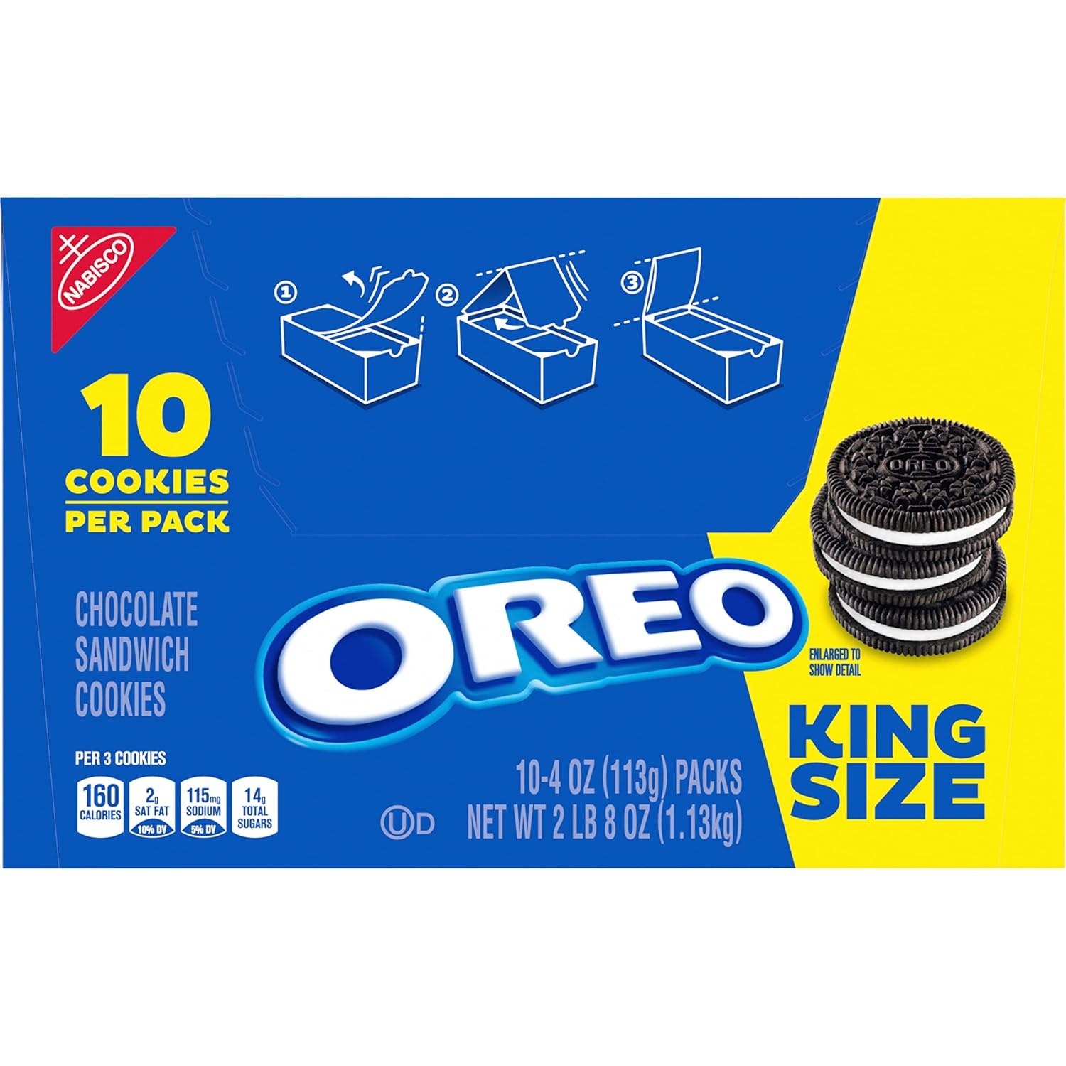 image:imageOREO Double Stuf Chocolate Sandwich Cookies Family Size 3 PacksChocolate