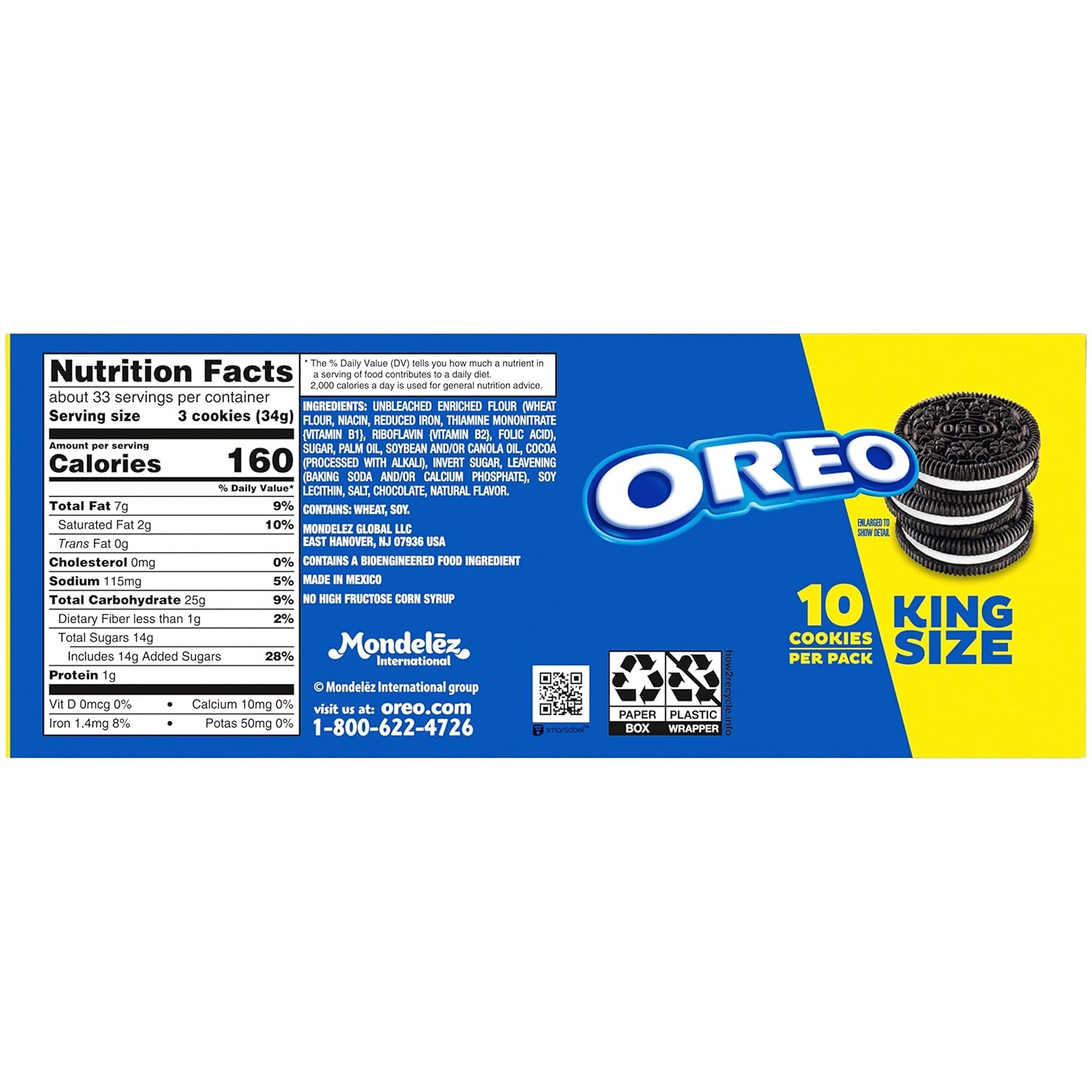 image:imageOREO Double Stuf Chocolate Sandwich Cookies Family Size 3 PacksChocolate