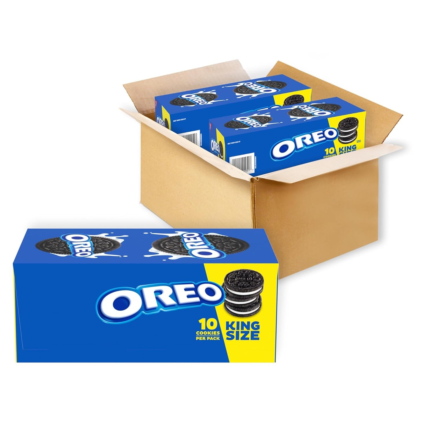 image:imageOREO Double Stuf Chocolate Sandwich Cookies Family Size 3 PacksChocolate