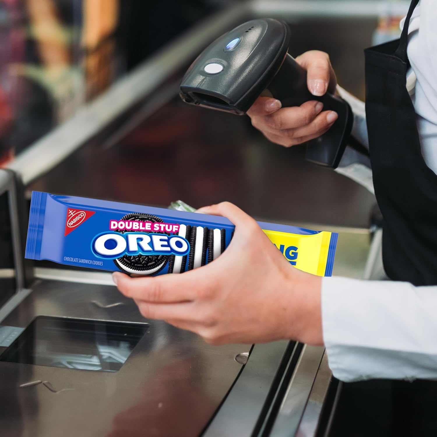 image:imageOREO Double Stuf Chocolate Sandwich Cookies King Size 12 Snack Packs 8 Cookies Per PackAvailable Now