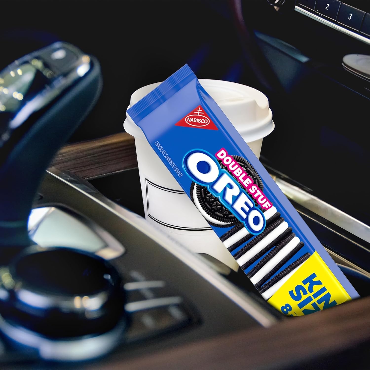 image:imageOREO Double Stuf Chocolate Sandwich Cookies King Size 12 Snack Packs 8 Cookies Per PackAvailable Now