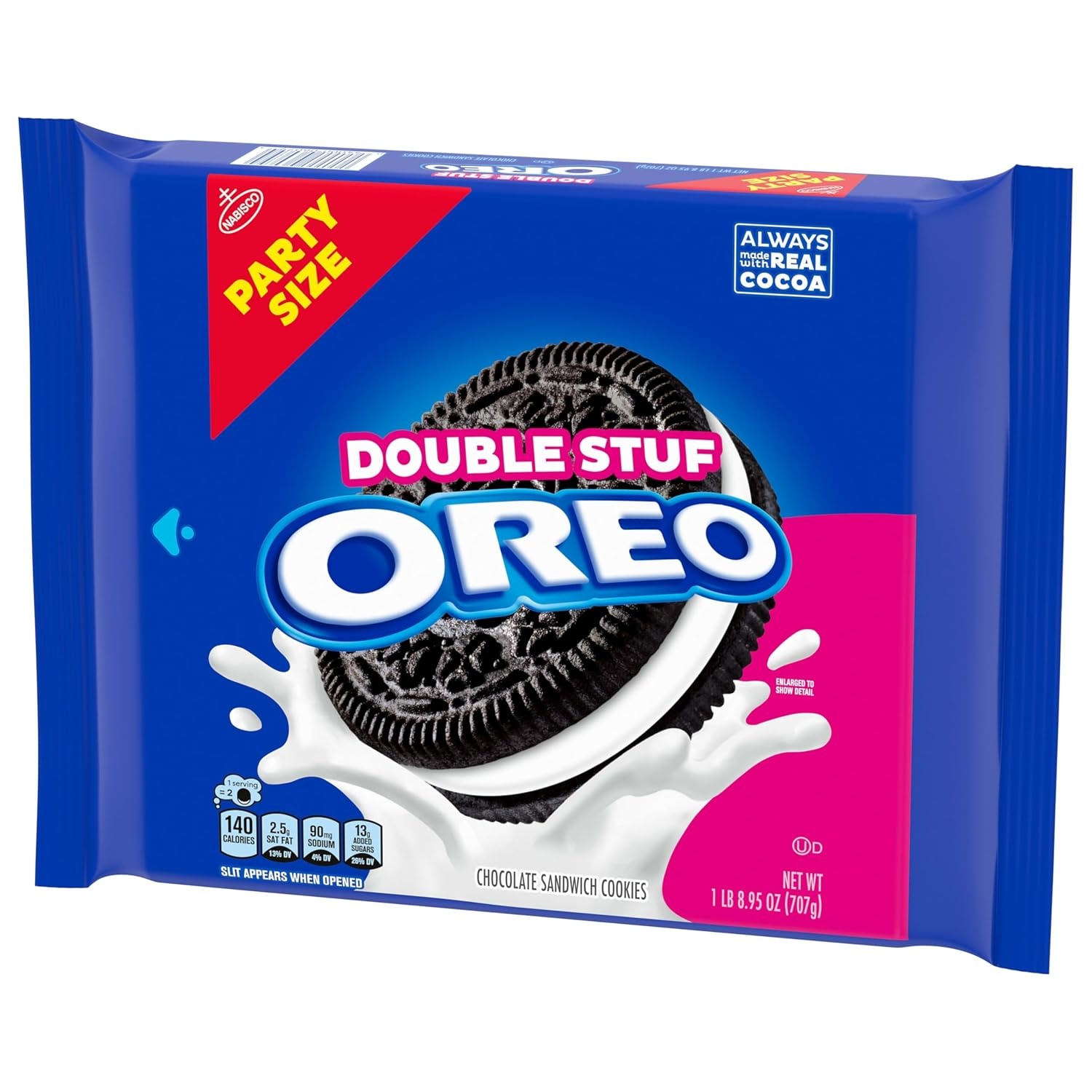 image:imageOREO Double Stuf Chocolate Sandwich Cookies Party Size 2495 oz2495 Ounce Pack of 1
