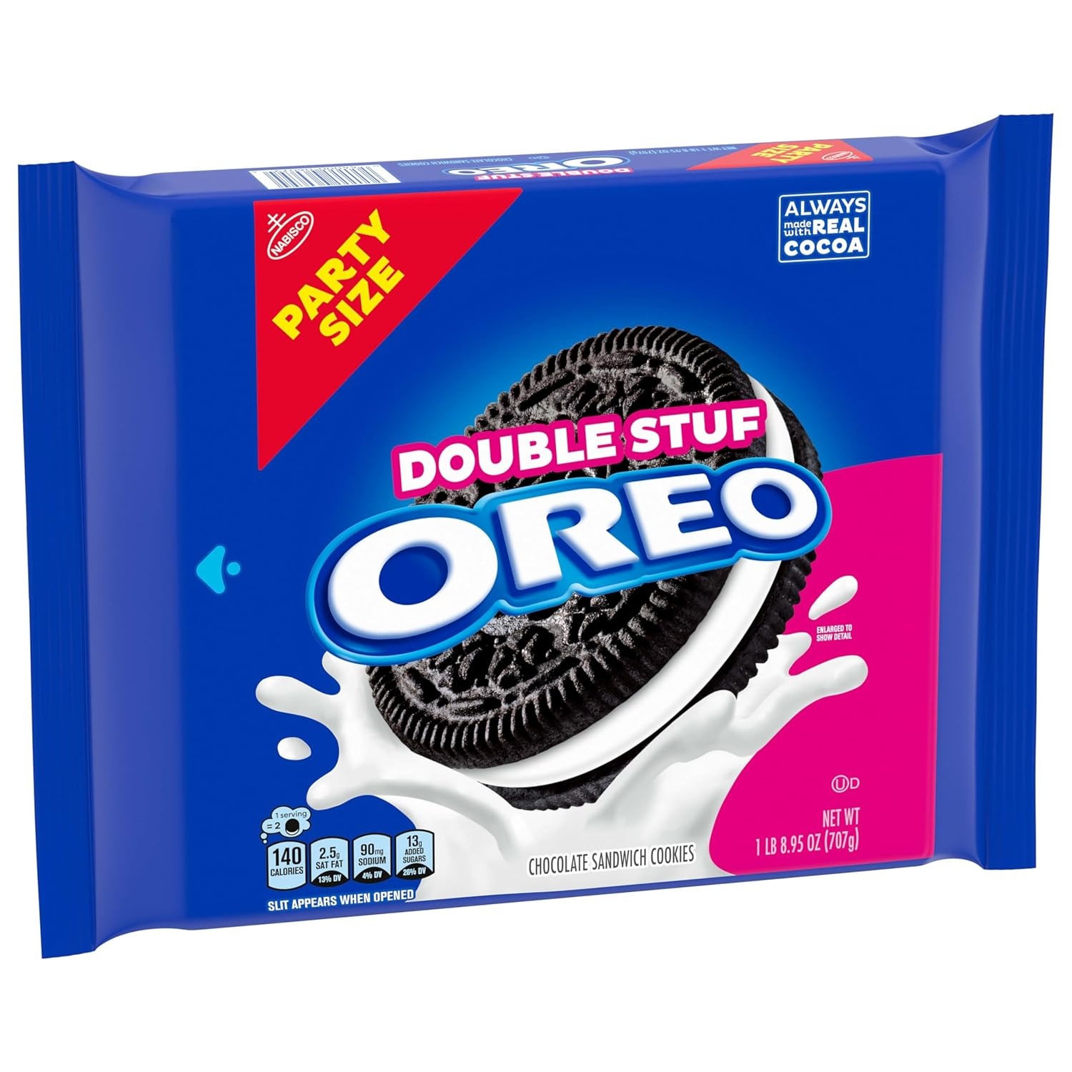 image:imageOREO Double Stuf Chocolate Sandwich Cookies Party Size 2495 oz2495 Ounce Pack of 1