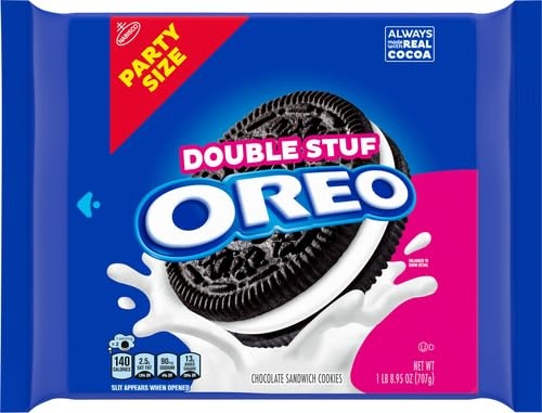 image:imageOREO Double Stuf Chocolate Sandwich Cookies Party Size 2495 oz2495 Ounce Pack of 3