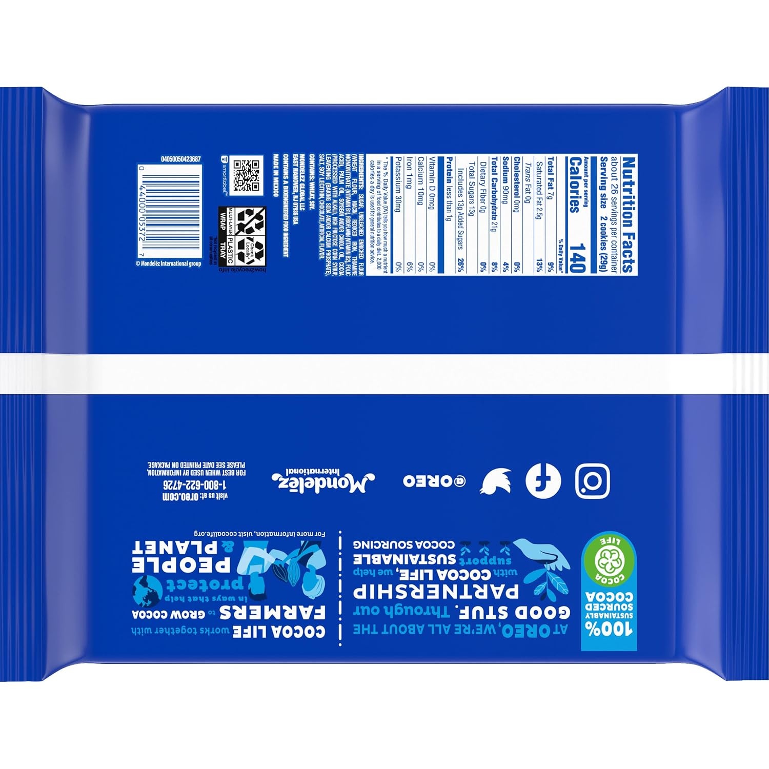 image:imageOREO Double Stuf Chocolate Sandwich Cookies Party Size 2495 oz267 Ounce Pack of 1