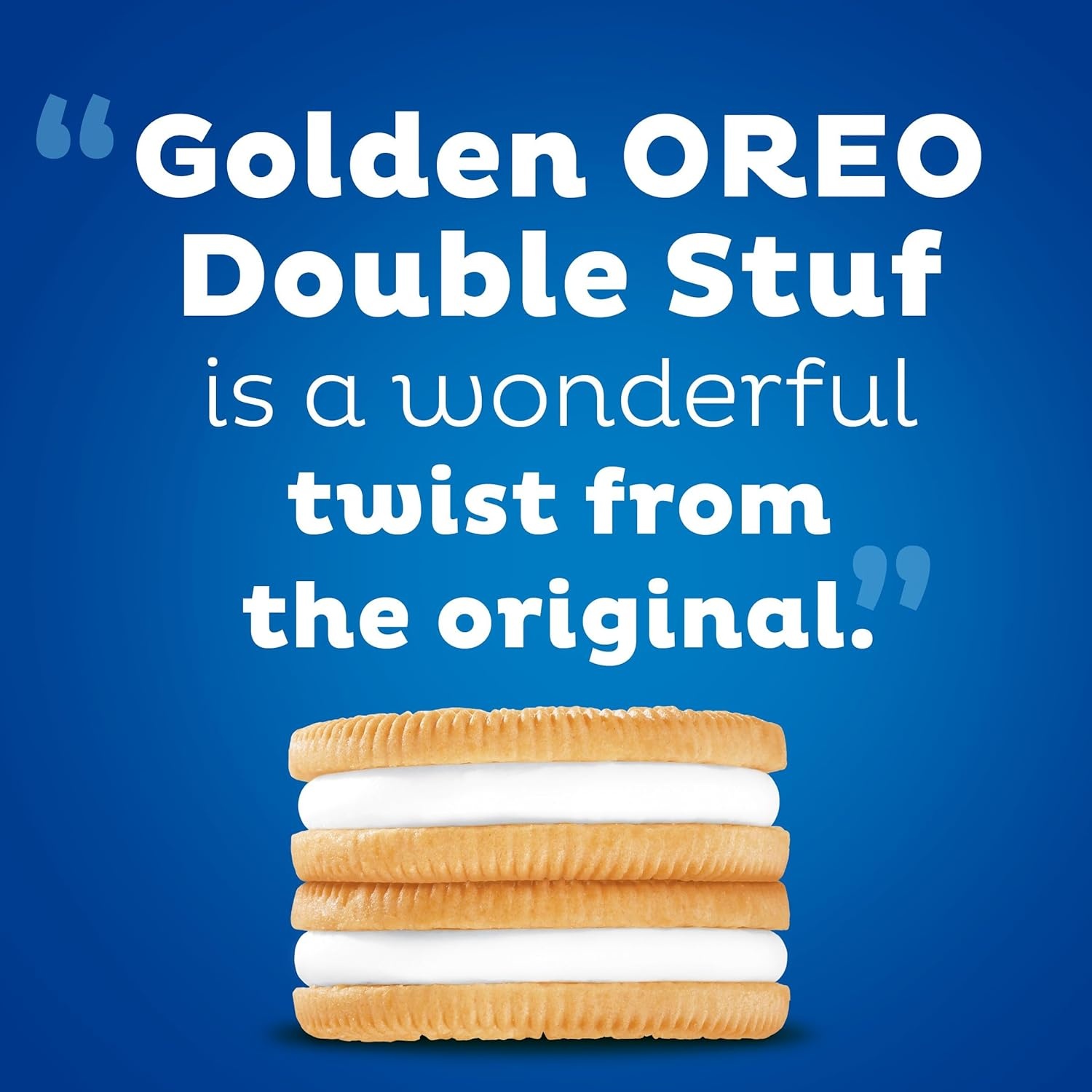 image:imageOREO Double Stuf Golden Sandwich Cookies King Size 12 Snack Packs 8 Cookies Per Pack