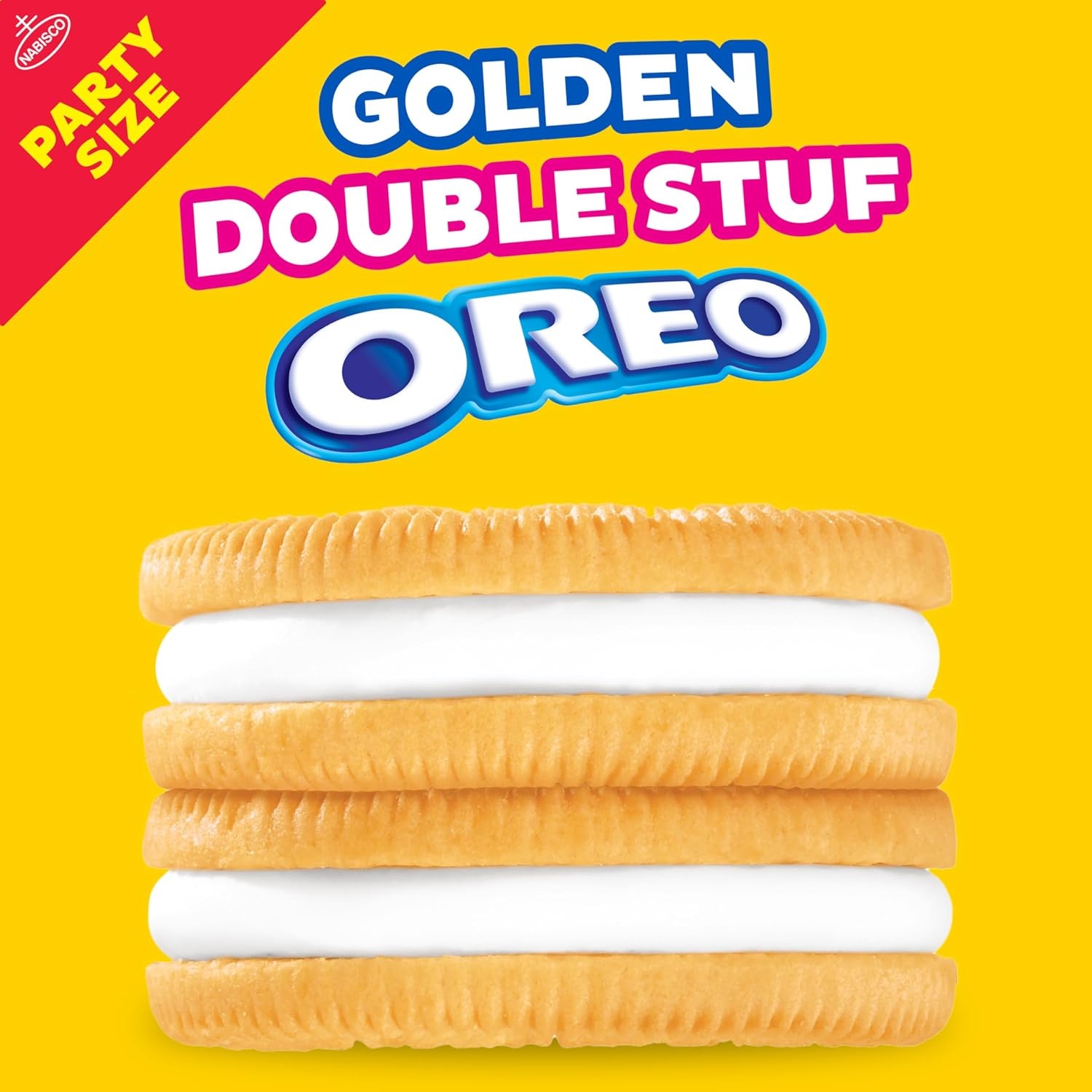 image:imageOREO Double Stuf Golden Sandwich Cookies Party Size 2495 oz2495 Ounce Pack of 1